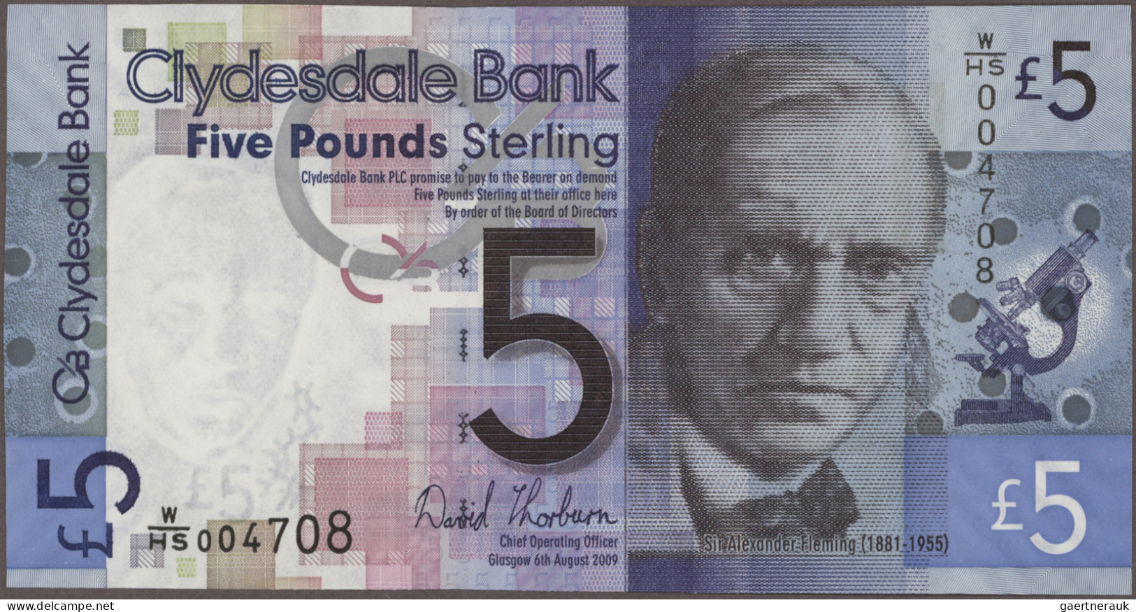 Scotland: Clydesdale Bank, Lot With 4 Banknotes, Series 2009-2015, With 20 Pound - Otros & Sin Clasificación