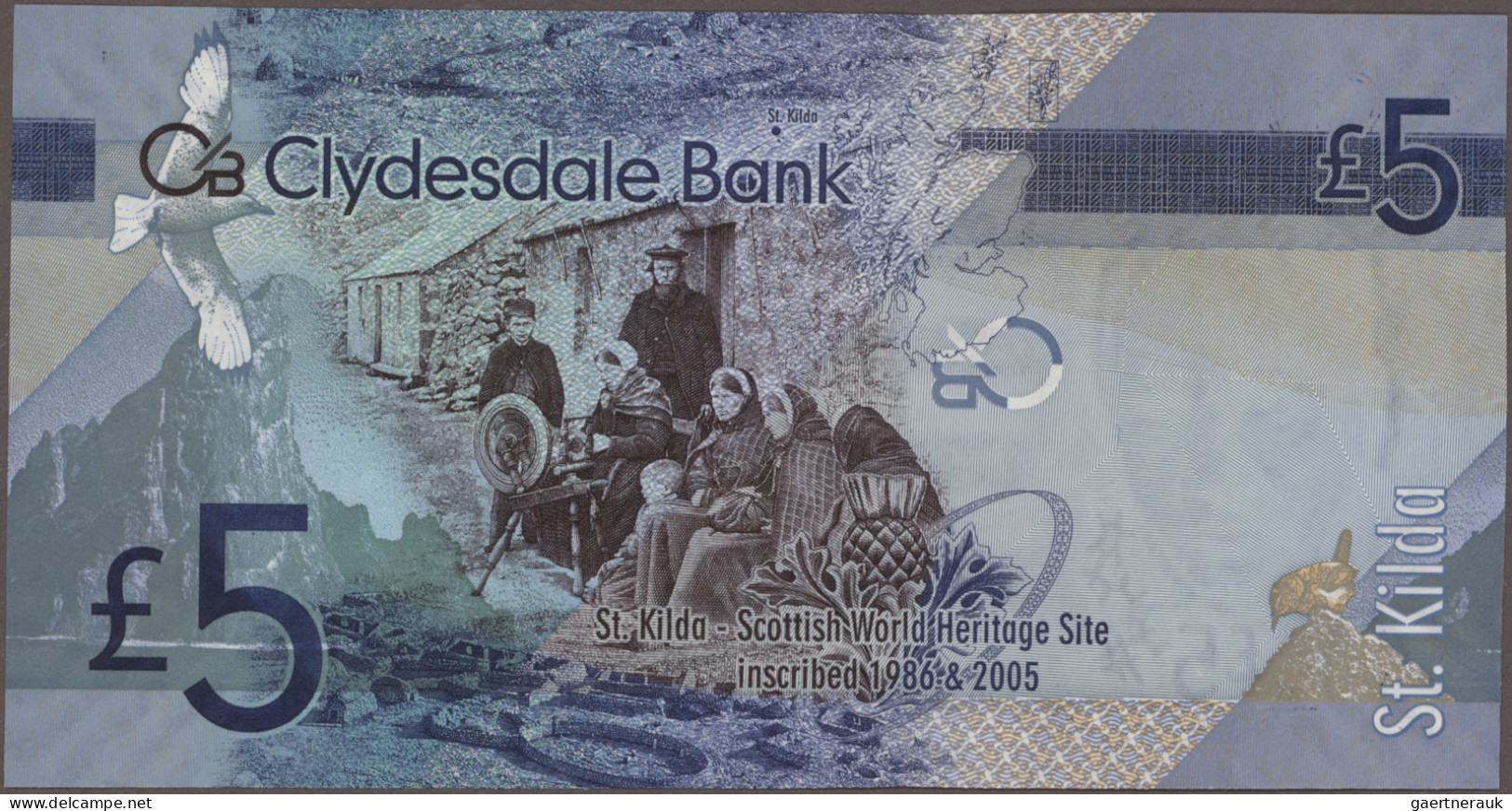 Scotland: Clydesdale Bank, lot with 4 banknotes, series 2009-2015, with 20 Pound