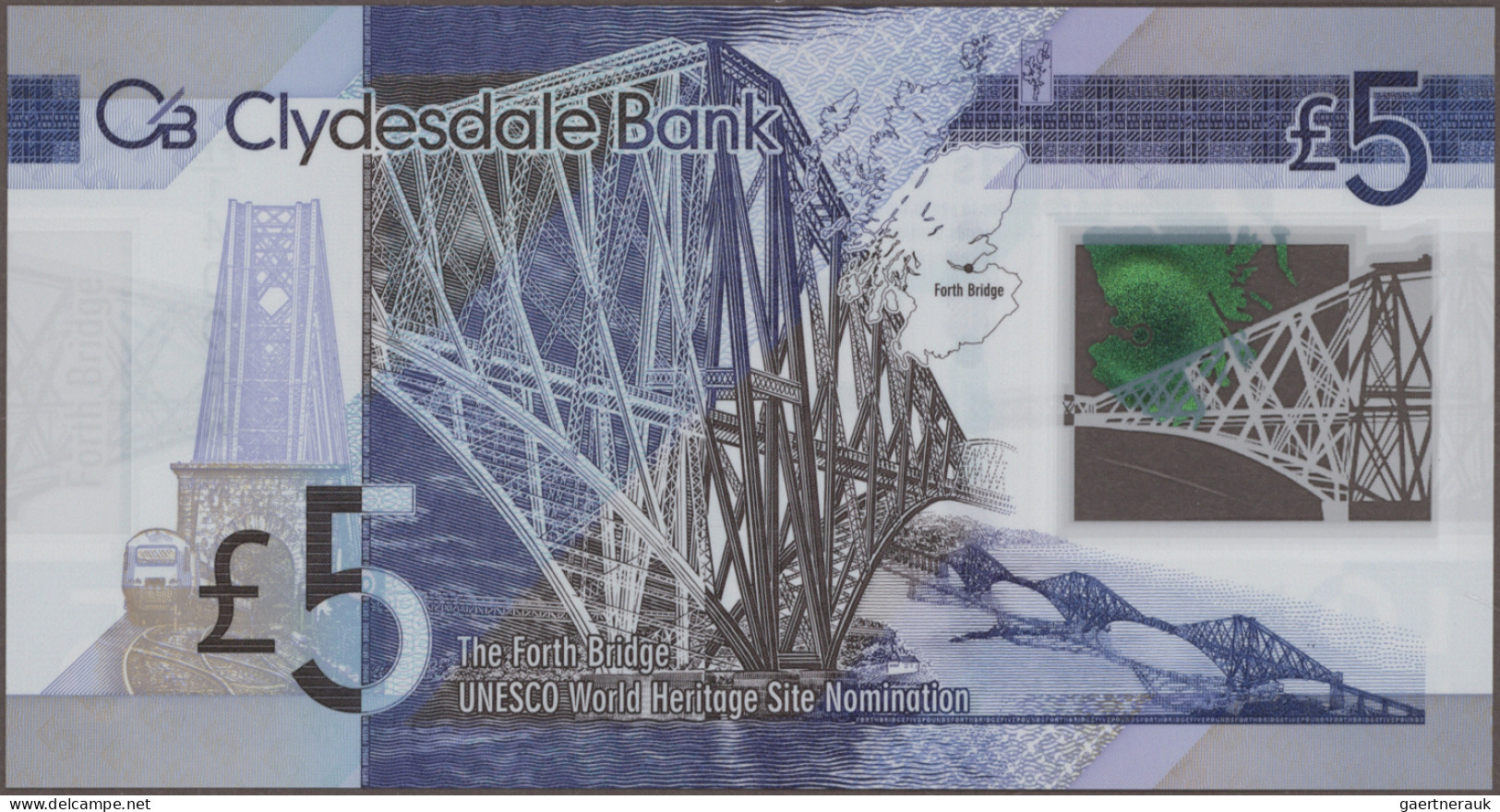 Scotland: Clydesdale Bank, lot with 4 banknotes, series 2009-2015, with 20 Pound