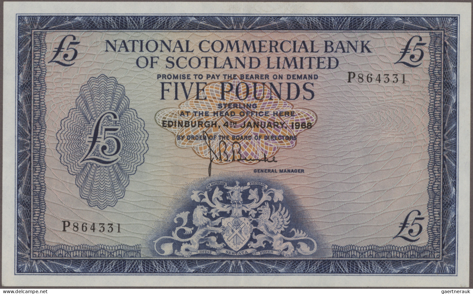 Scotland: National Commercial Bank Of Scotland Limited, Lot With 8 Banknotes, Se - Altri & Non Classificati