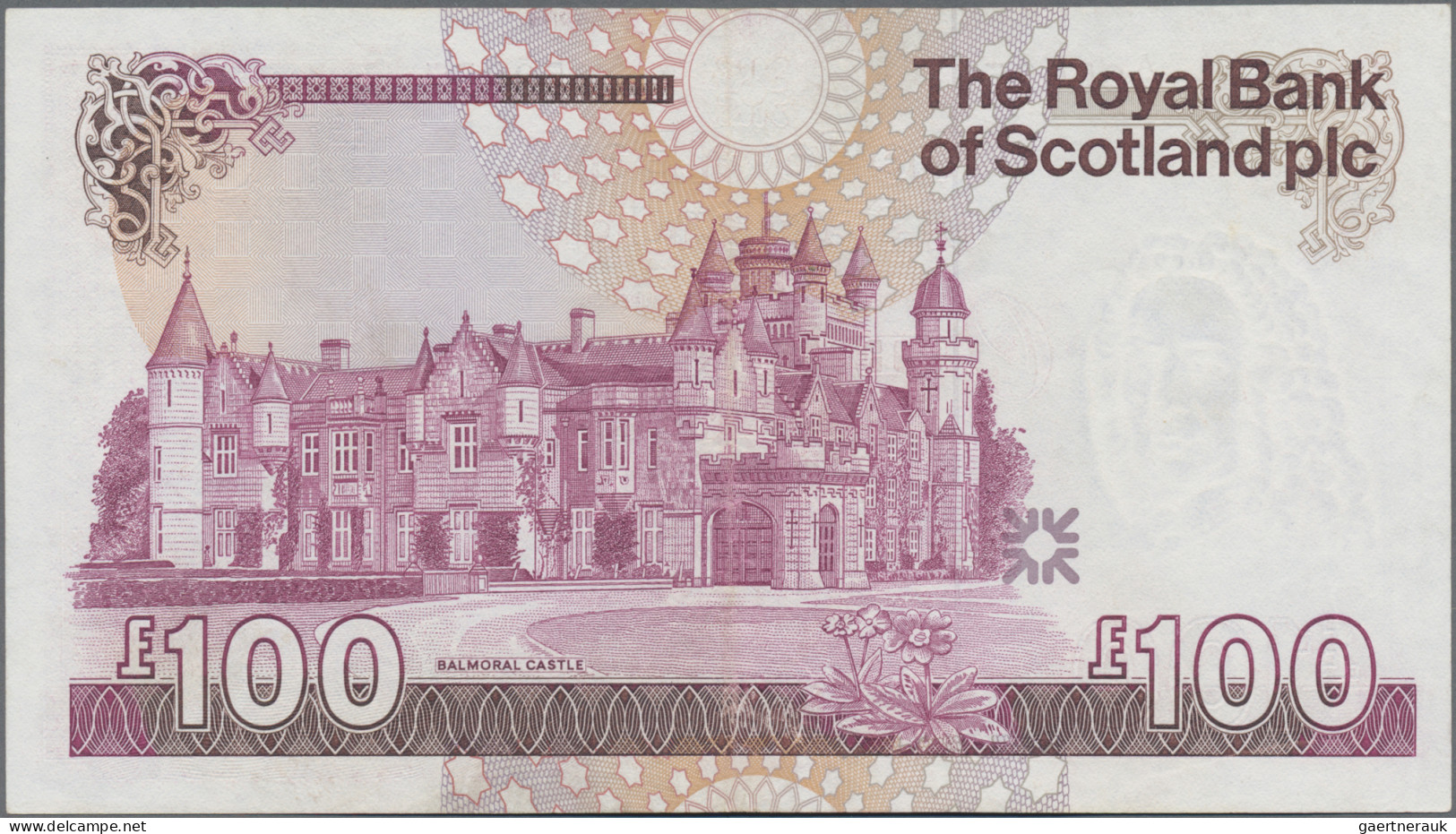 Scotland: The Royal Bank Of Scotland PLC, 100 Pounds 25th March 1987, Signature: - Otros & Sin Clasificación