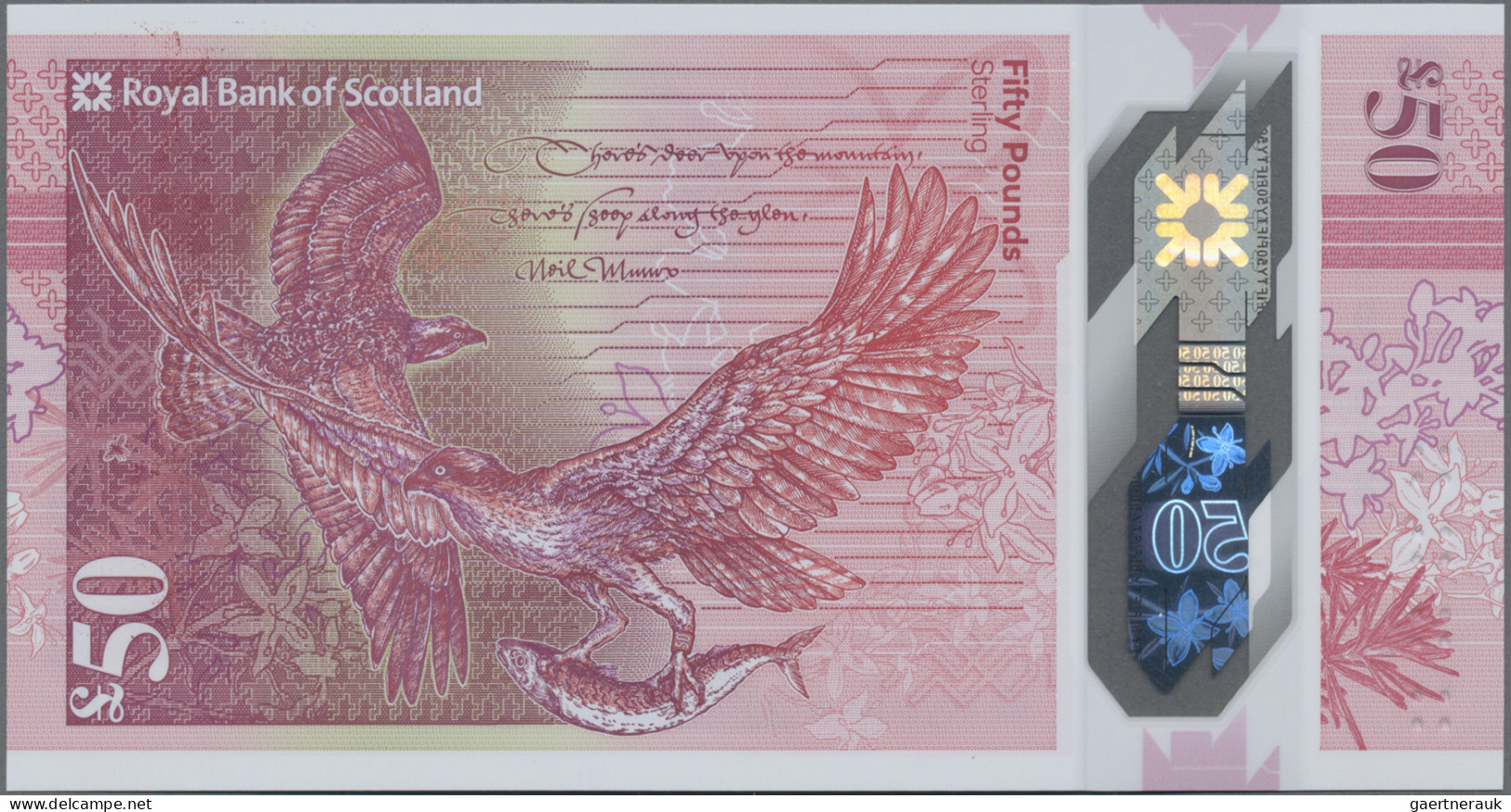 Scotland: Royal Bank Of Scotland, 50 Pounds 2020, Polymer, P.373 In UNC Conditio - Andere & Zonder Classificatie