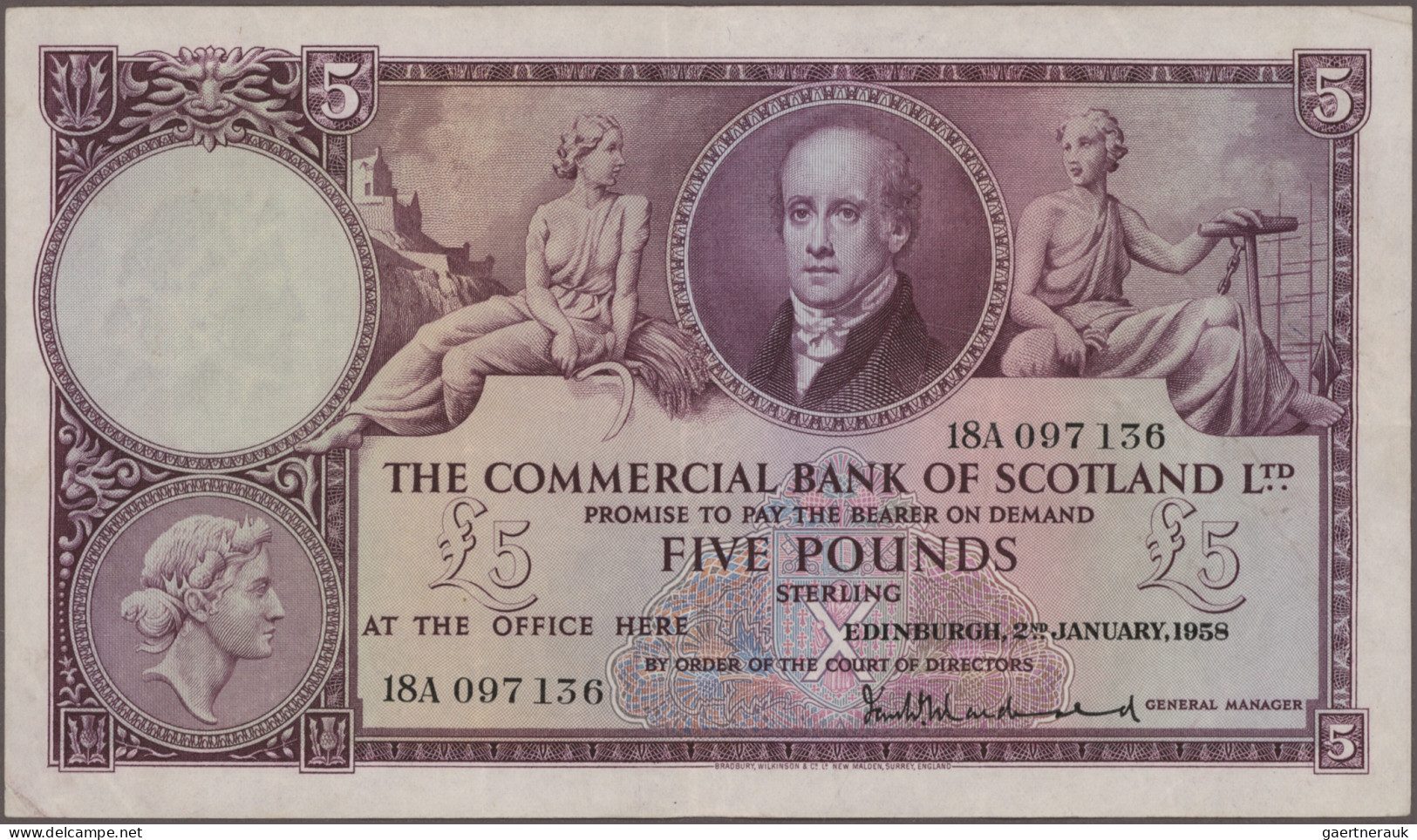Scotland: The Commercial Bank Of Scotland Limited, Set With 4 Banknotes, Series - Altri & Non Classificati