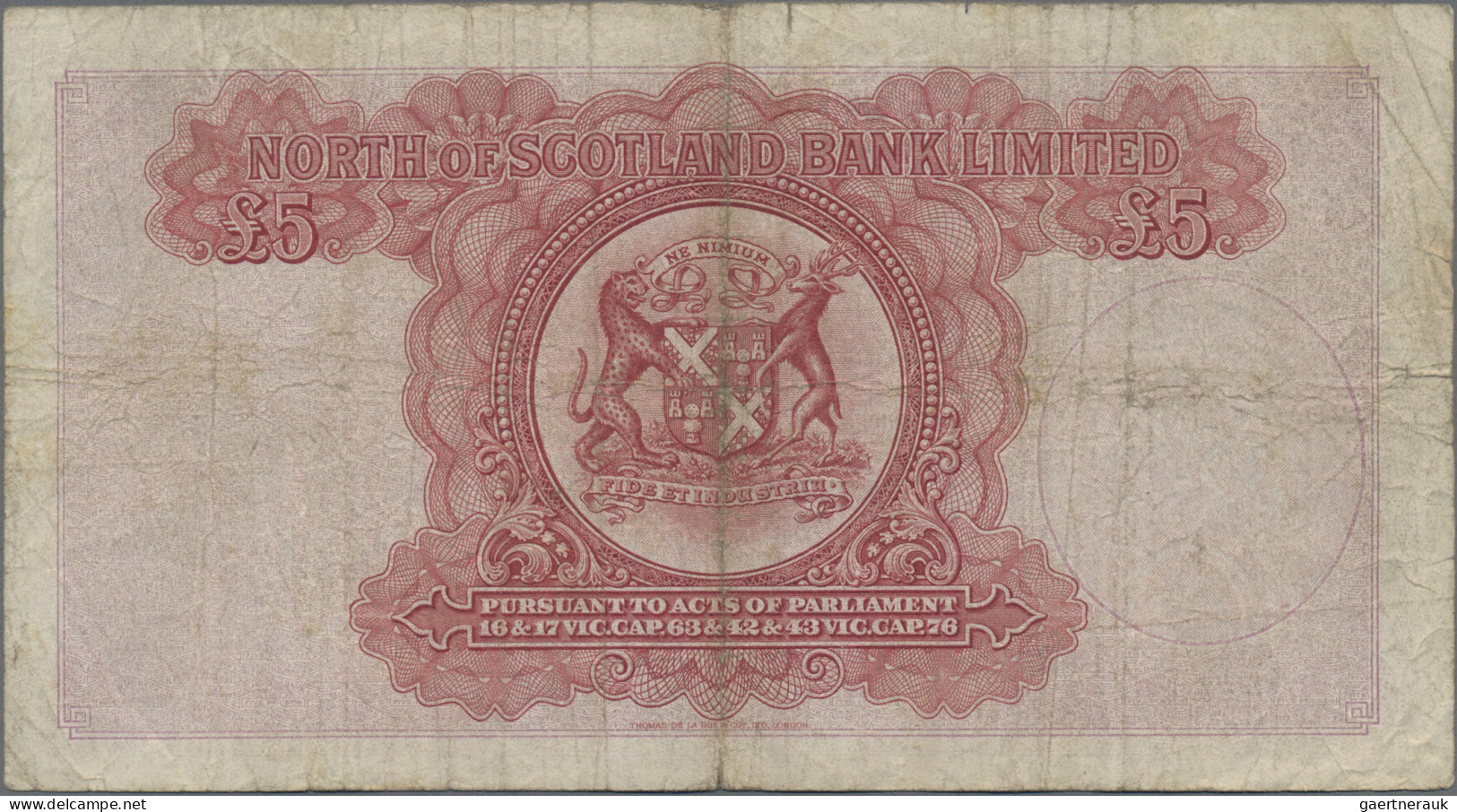 Scotland: North Of Scotland Bank Limited, Set With 3 Banknotes, Series 1940-1949 - Altri & Non Classificati