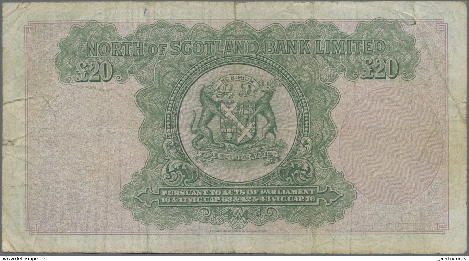 Scotland: North Of Scotland Bank Limited, Set With 3 Banknotes, Series 1940-1949 - Altri & Non Classificati