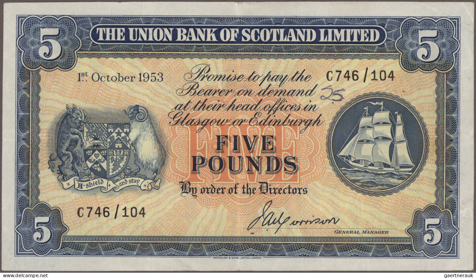 Scotland: The Union Bank Of Scotland Limited, Nice Lot With 4 Banknotes, Series - Andere & Zonder Classificatie