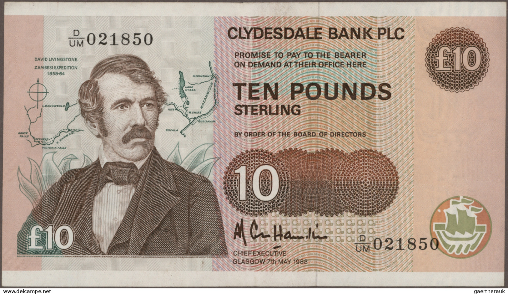 Scotland: Clydesdale Bank PLC, Lot With 8 Banknotes, Series 1982-1988, With 2x 1 - Otros & Sin Clasificación