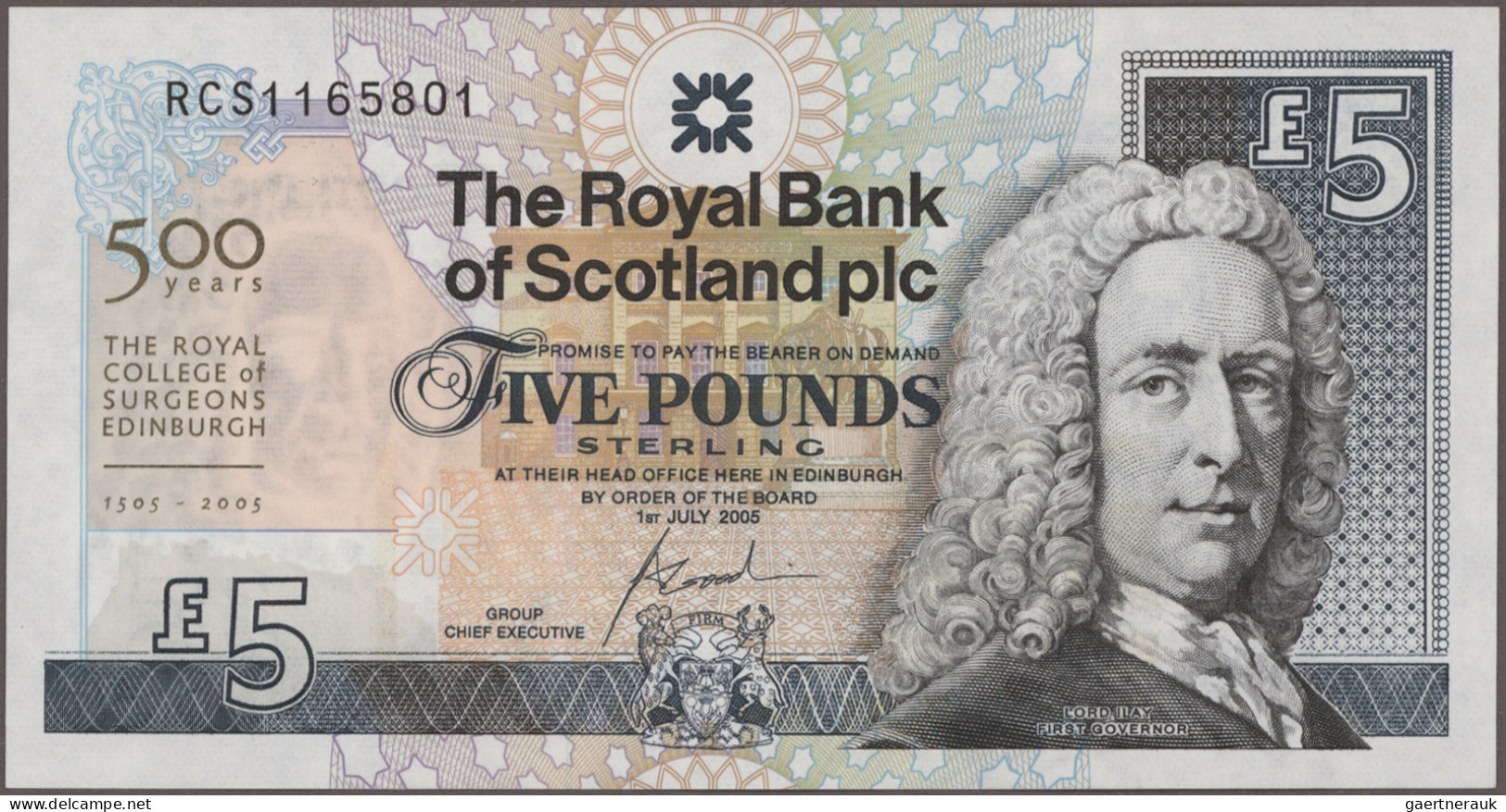 Scotland: The Royal Bank Of Scotland Plc, Huge Lot With 22 Banknotes, Series 198 - Other & Unclassified