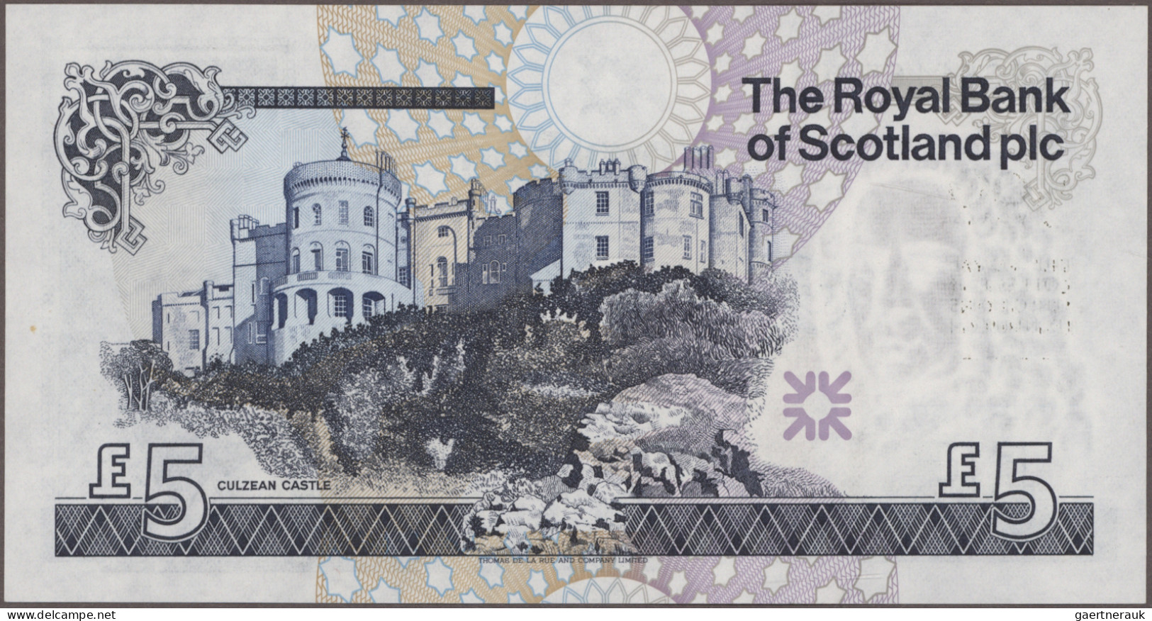 Scotland: The Royal Bank of Scotland plc, huge lot with 22 banknotes, series 198