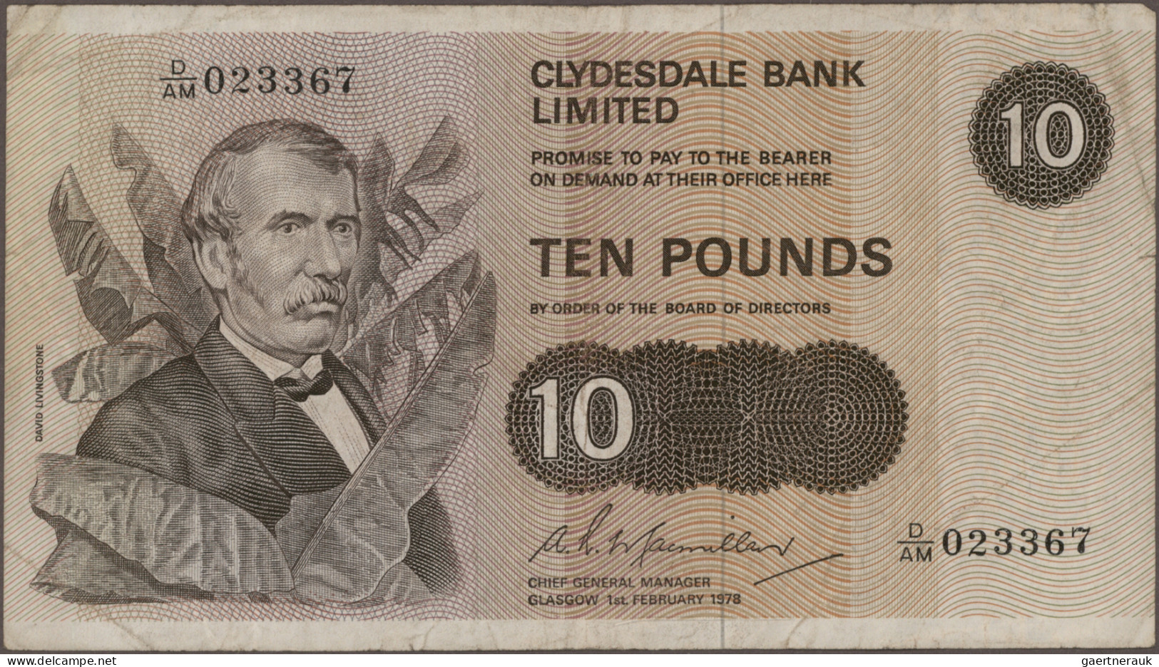 Scotland: Clydesdale Bank Limited, Lot With 7 Banknotes, Series 1963-1979, With - Otros & Sin Clasificación