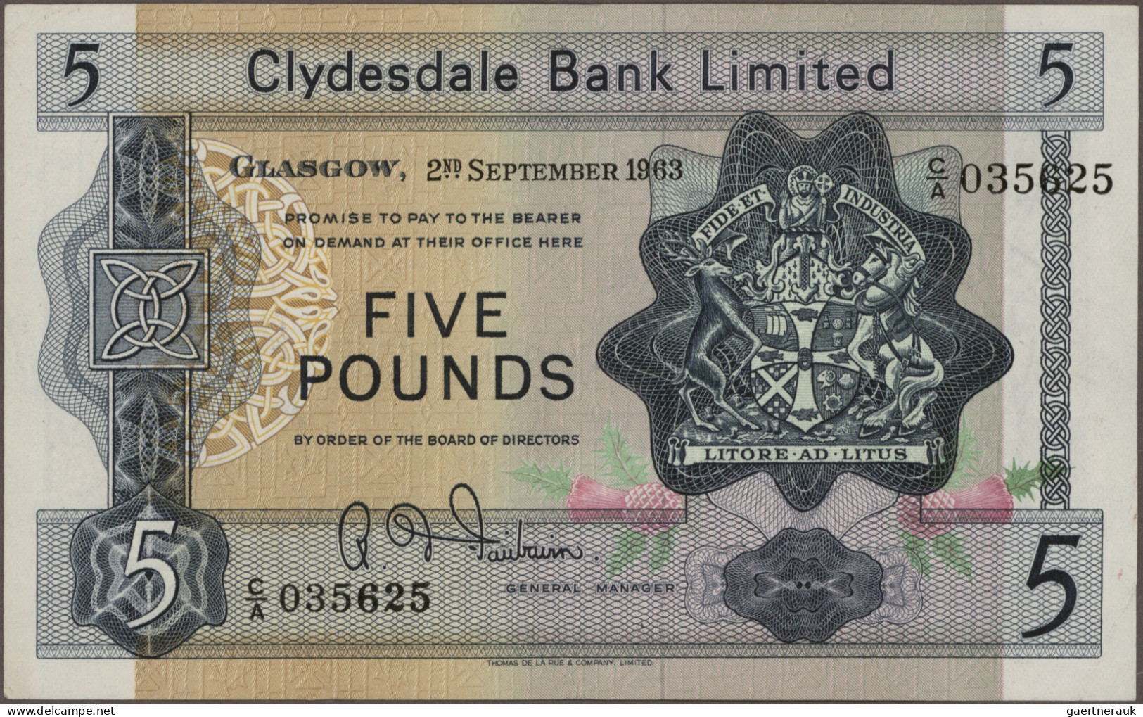 Scotland: Clydesdale Bank Limited, Lot With 7 Banknotes, Series 1963-1979, With - Autres & Non Classés