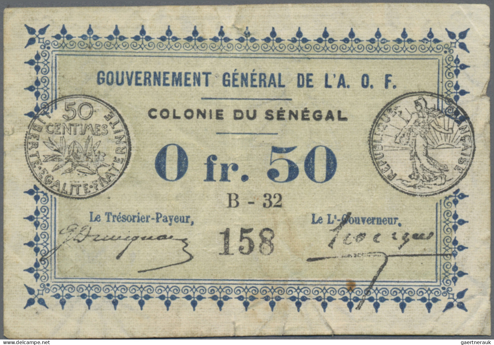 Senegal: Gouvernement Général De L'Afrique Occidentale Française – SENEGAL, Seri - Sénégal