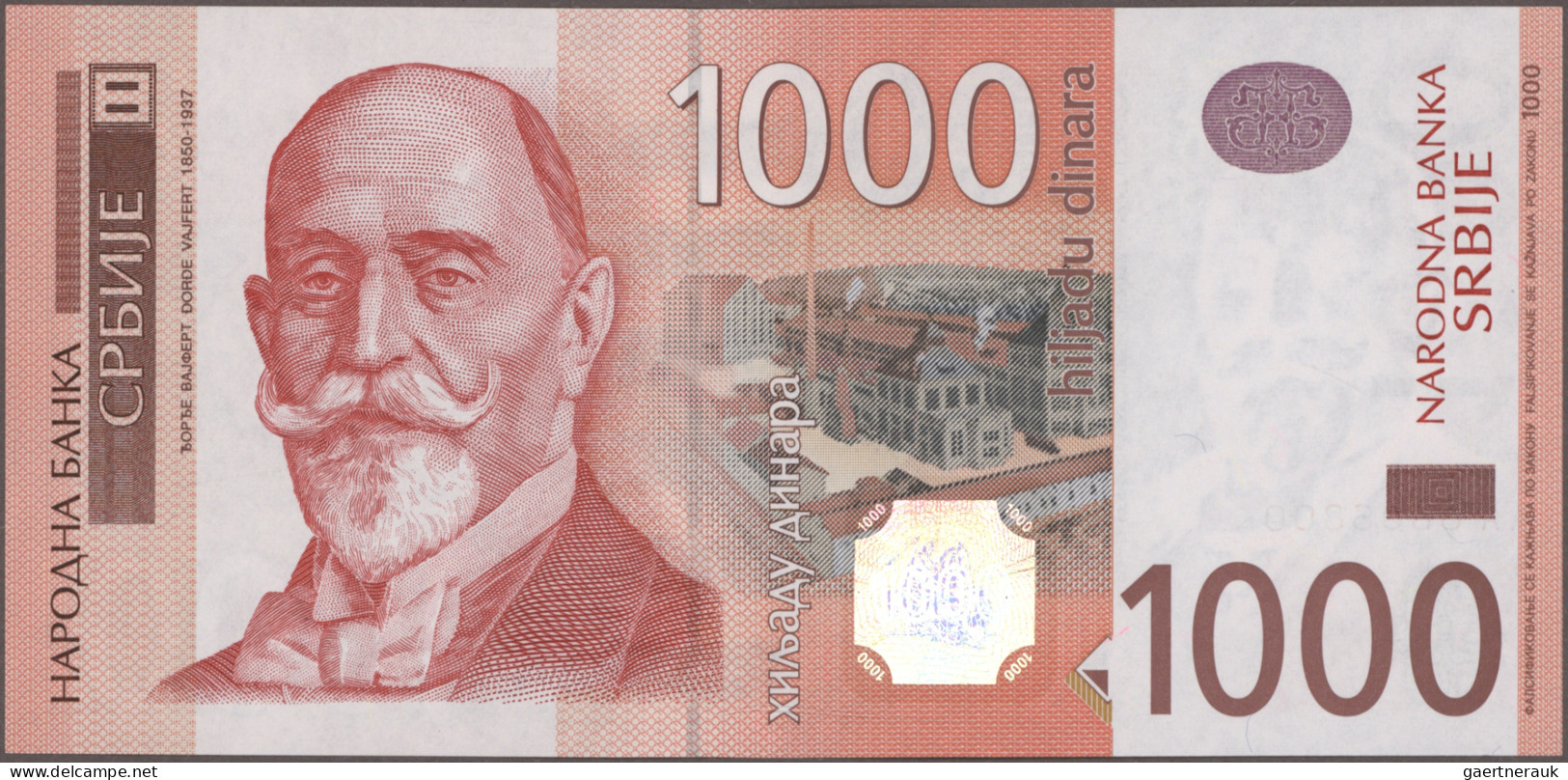 Serbia: National Bank Of Serbia, Huge Lot With 20 Banknotes, Series 1893-2014, C - Serbien