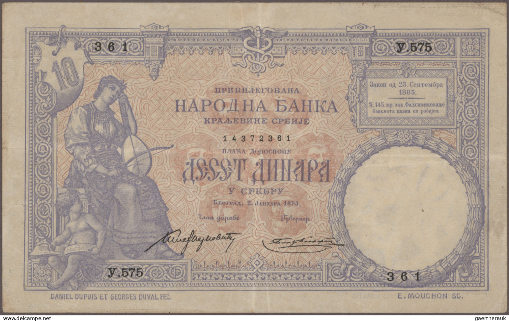 Serbia: National Bank Of Serbia, Huge Lot With 20 Banknotes, Series 1893-2014, C - Serbie