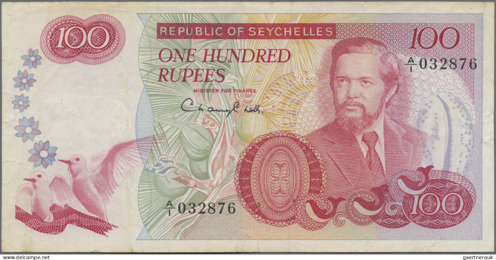 Seychelles: Republic Of Seychelles, Set With 3 Banknotes, Series 1976-77, With 1 - Seychelles