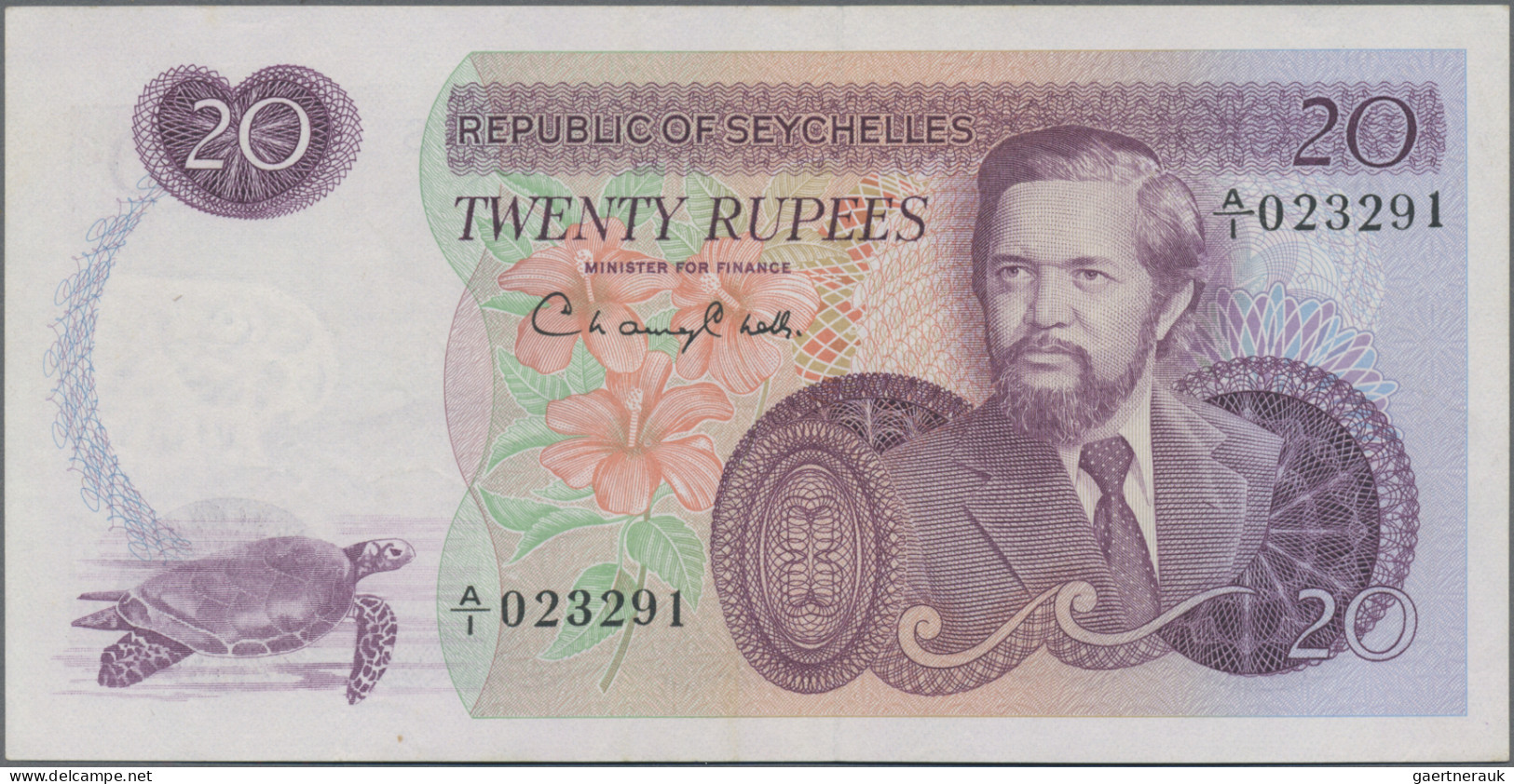 Seychelles: Republic Of Seychelles, Set With 3 Banknotes, Series 1976-77, With 1 - Seychelles