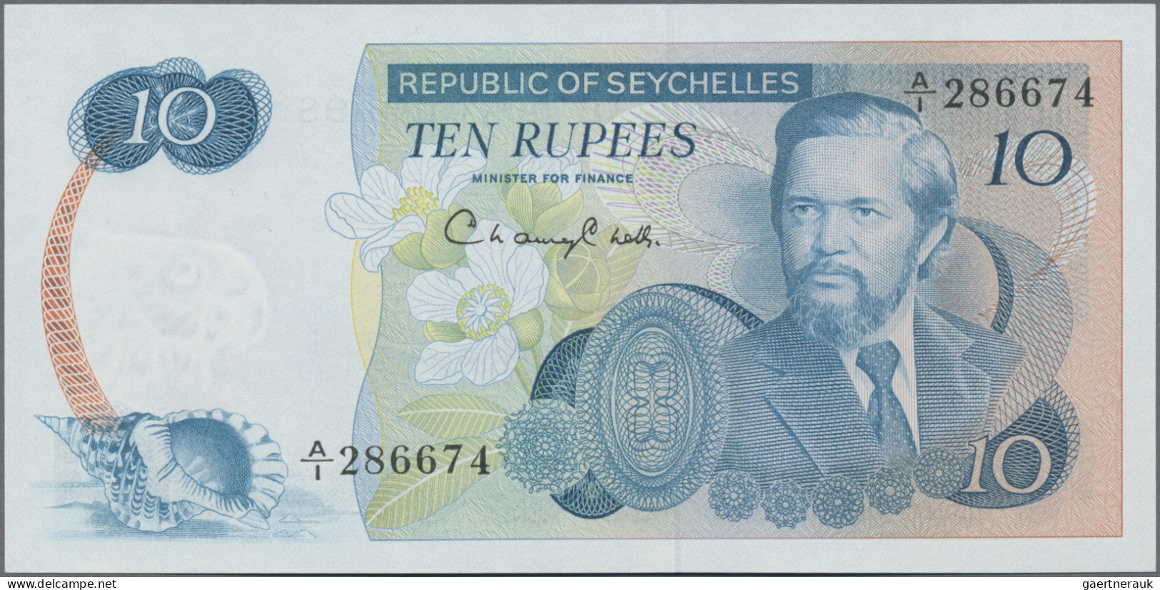 Seychelles: Republic Of Seychelles, Set With 3 Banknotes, Series 1976-77, With 1 - Seychelles