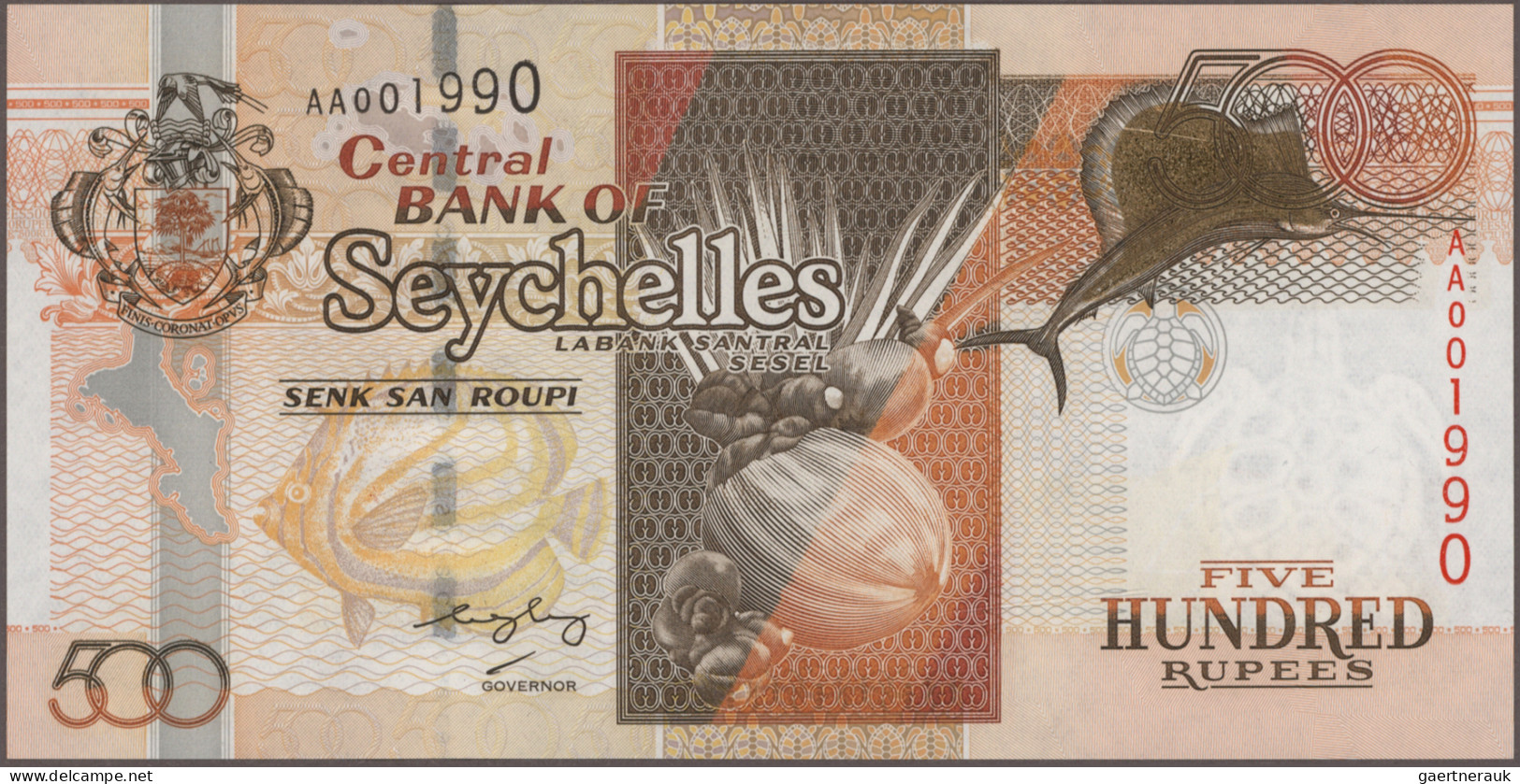 Seychelles: Central Bank Of Seychelles, Lot With 12 Banknotes, Series 1989-2009, - Seychellen