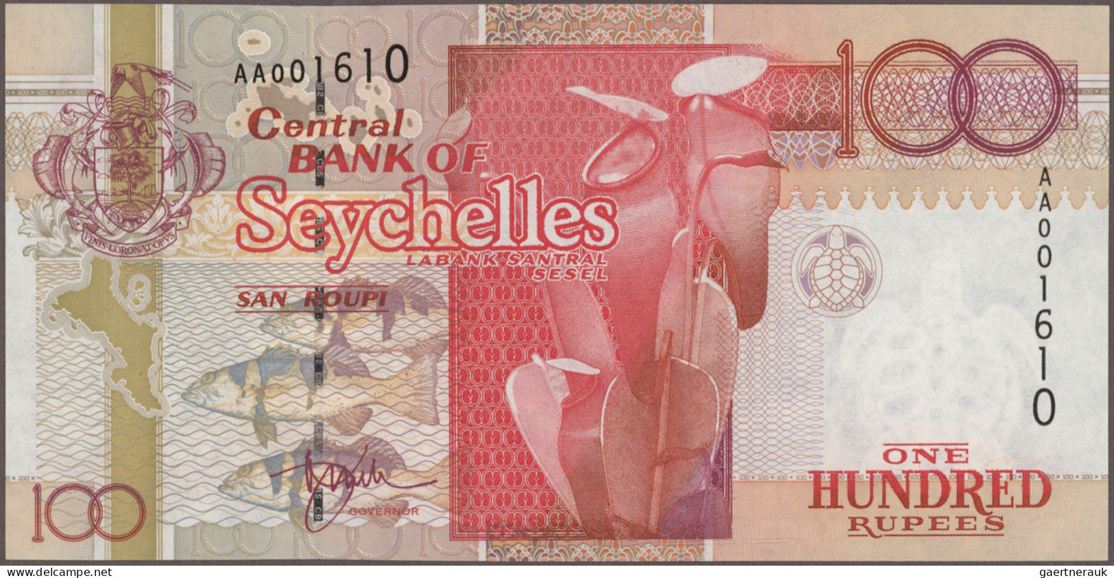 Seychelles: Central Bank Of Seychelles, Lot With 12 Banknotes, Series 1989-2009, - Seychellen