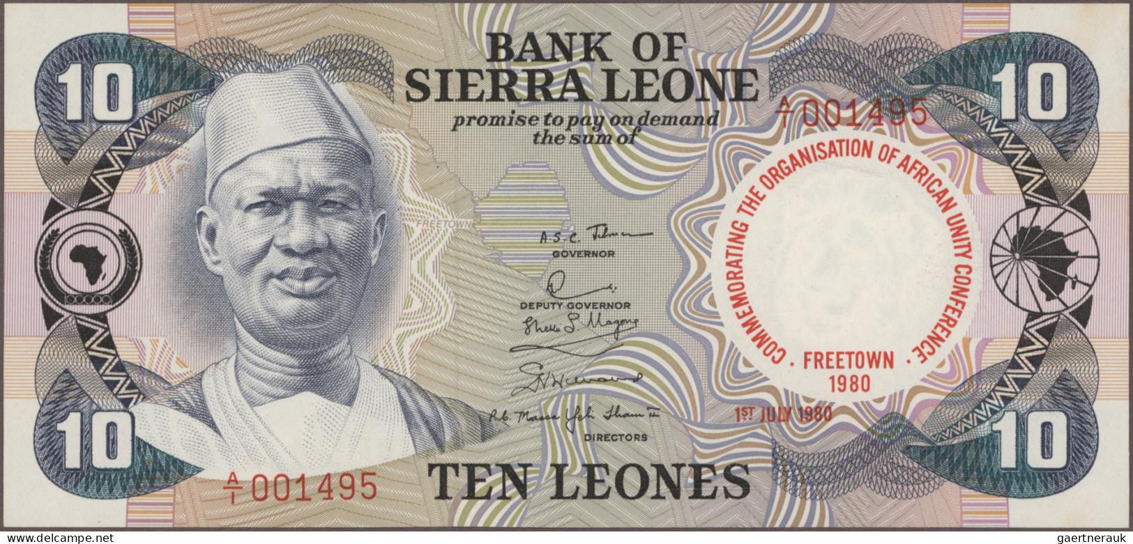 Sierra Leone: Bank Of Sierra Leone, Huge Lot With 32 Banknotes, Series 1964-2010 - Sierra Leona