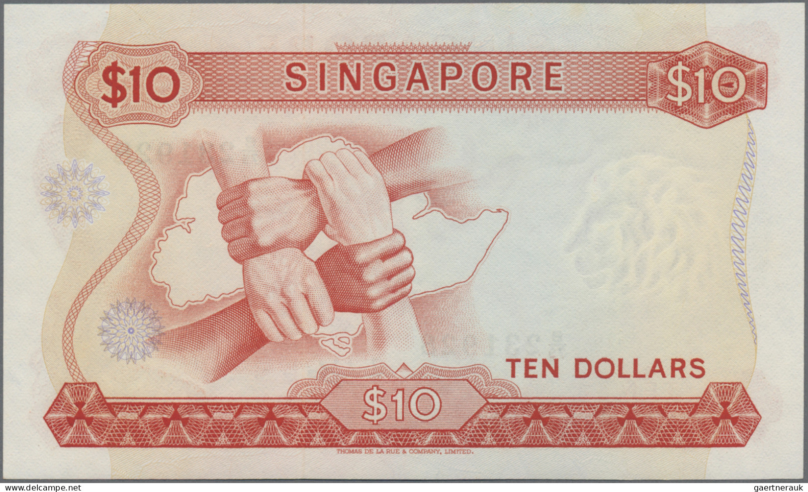 Singapore: Board Of Commissioners Of Currency, 10 Dollars ND(1967-73) Without Re - Singapur