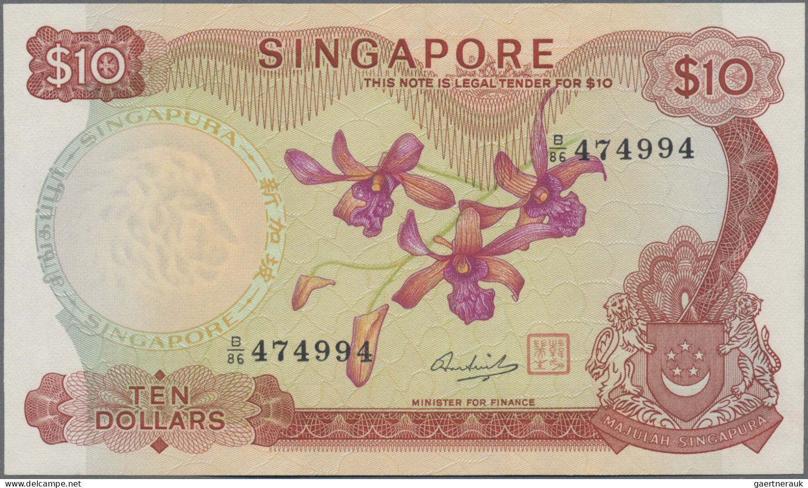 Singapore: Board Of Commissioners Of Currency, Very Nice Set Of The ND (1967-197 - Singapur