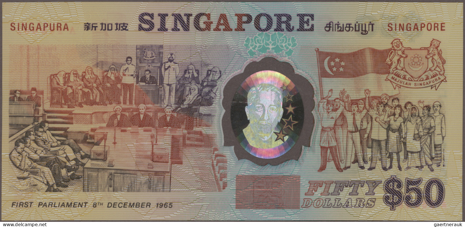 Singapore: Board Of Commissioners Of Currency, Lot With 8 Banknotes, Series 1980 - Singapour