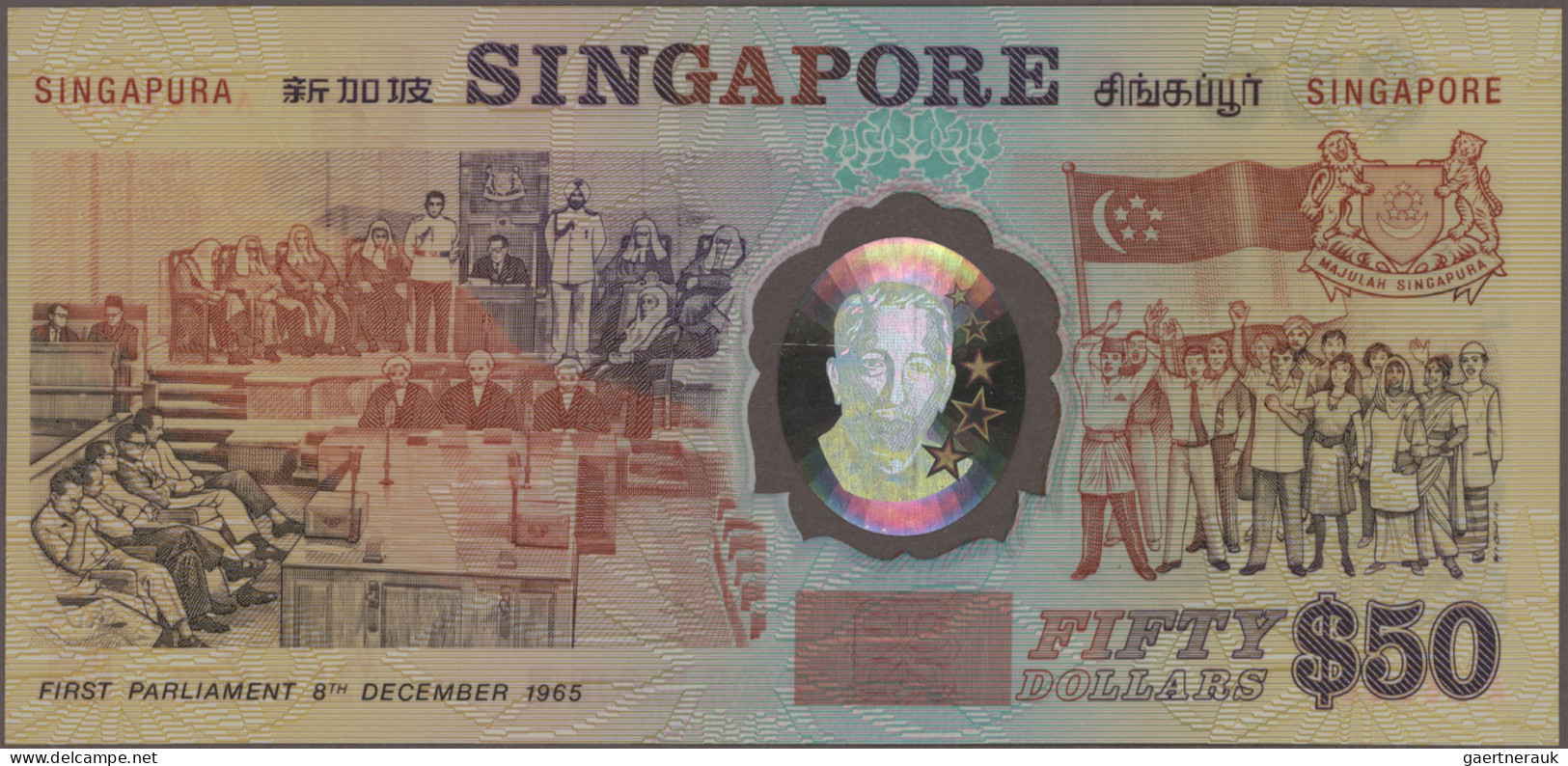 Singapore: Board Of Commissioners Of Currency, Lot With 8 Banknotes, Series 1980 - Singapore