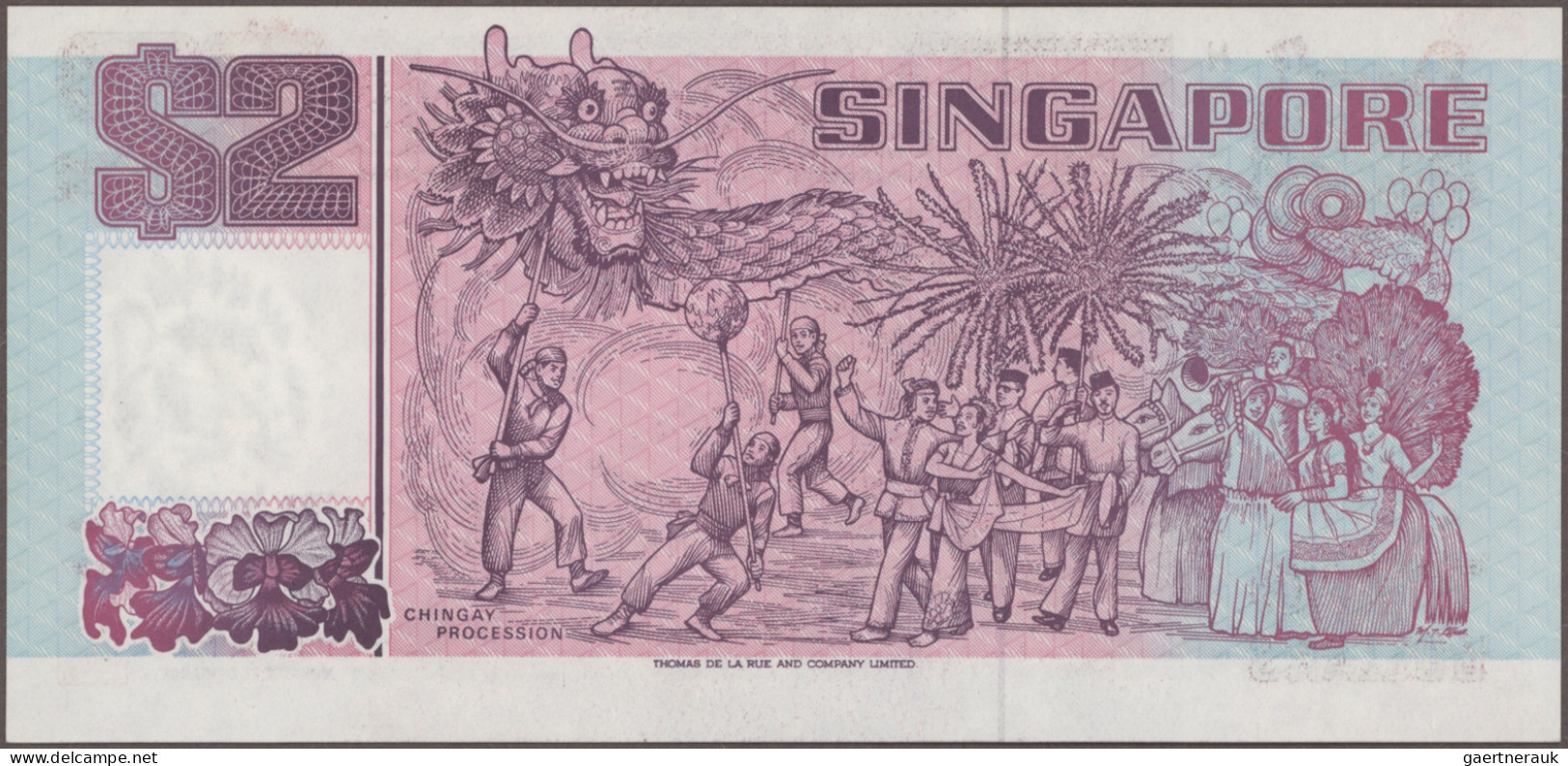 Singapore: Board Of Commissioners Of Currency, Lot With 8 Banknotes, Series 1980 - Singapore