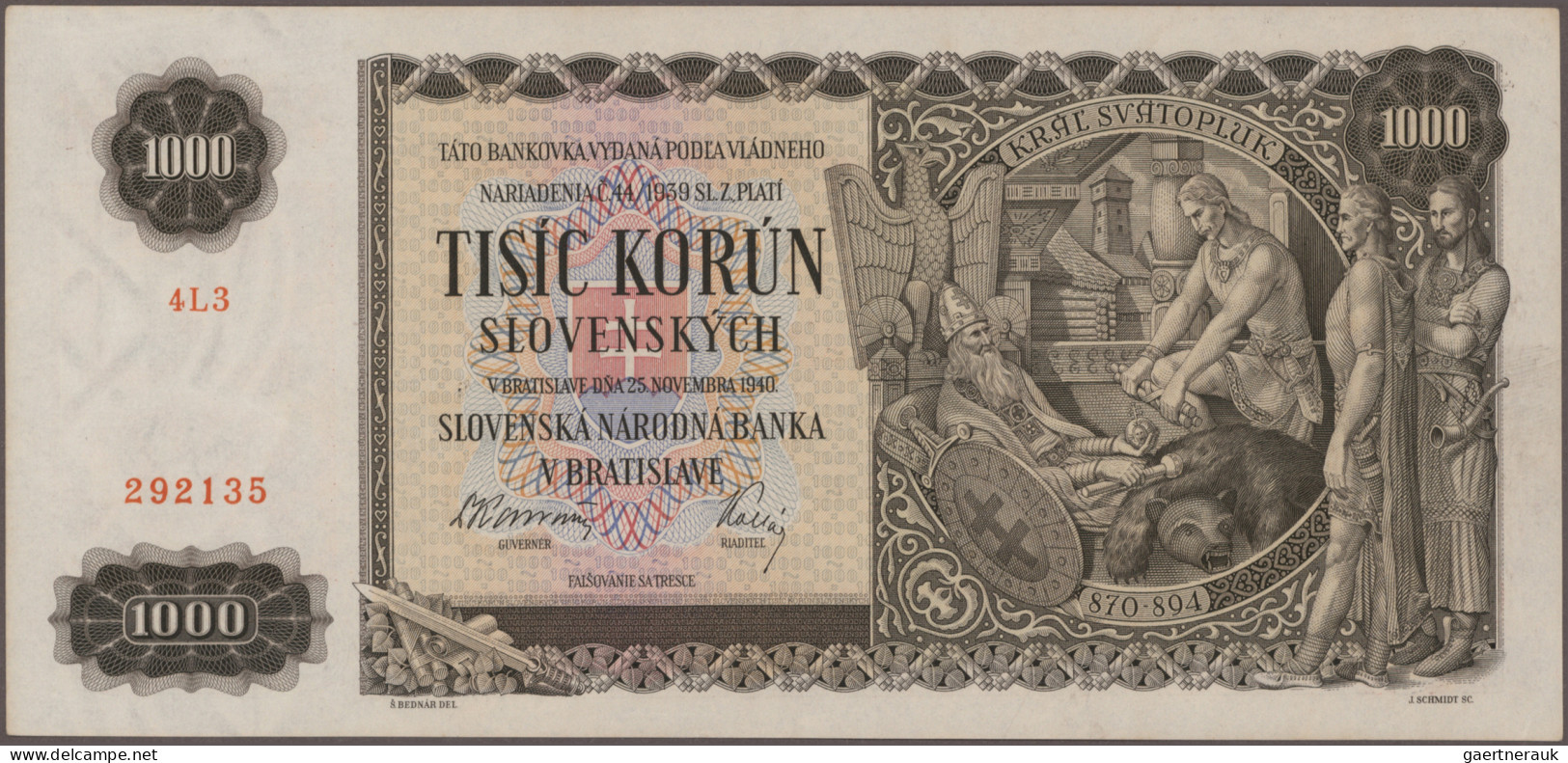 Slovakia: Slovakia Republic And Slovakia National Bank, Lot With 10 Banknotes, S - Slowakije