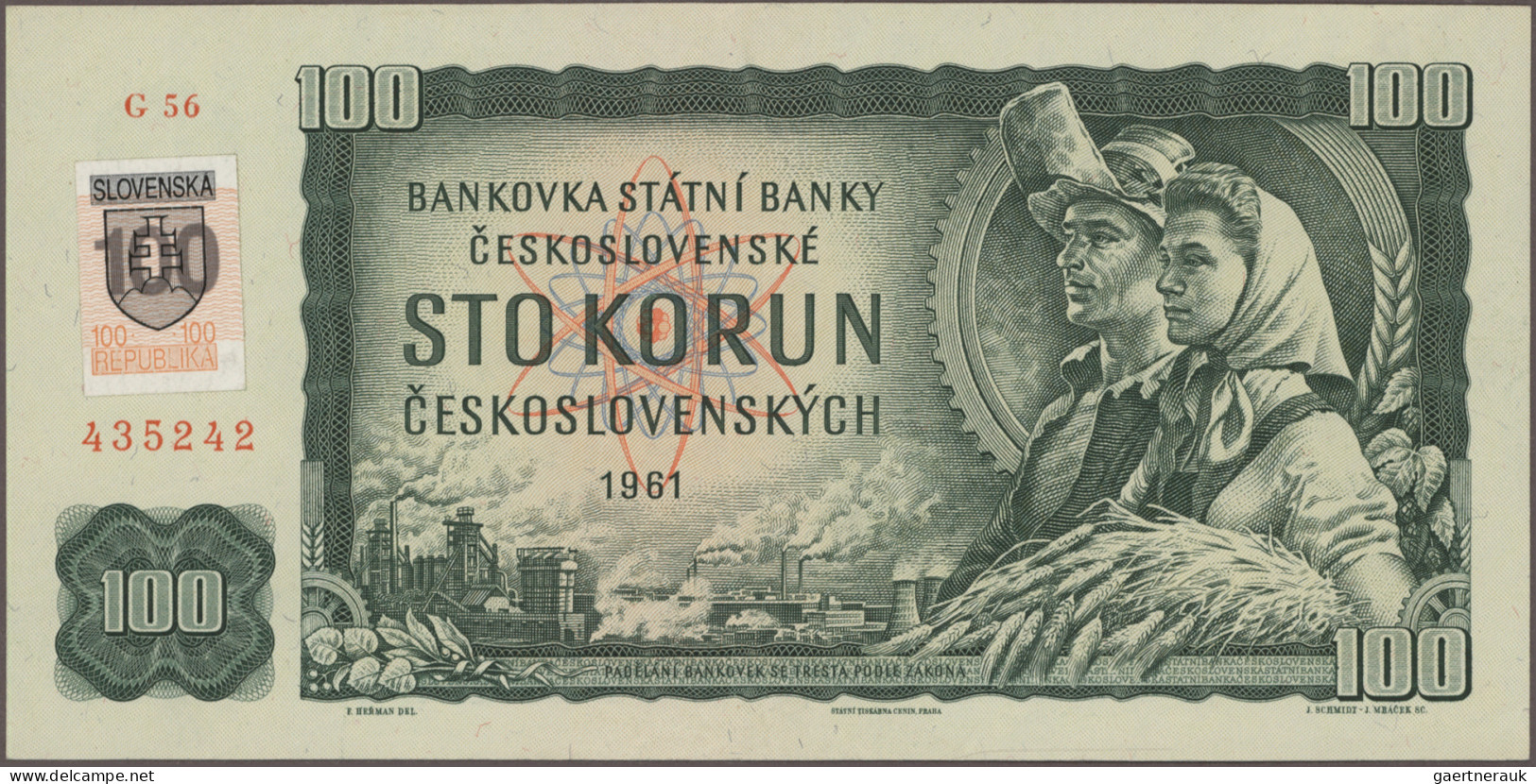 Slovakia: Slovakia Republic And Slovakia National Bank, Lot With 10 Banknotes, S - Slovakia