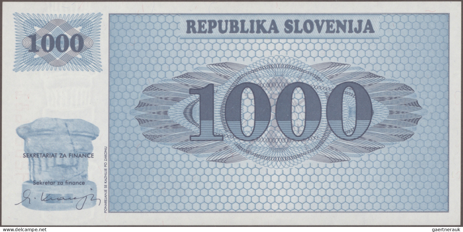 Slovakia: Republic And Bank Of Slovenia, Huge Lot With 20 Banknotes, Comprising - Slovenia