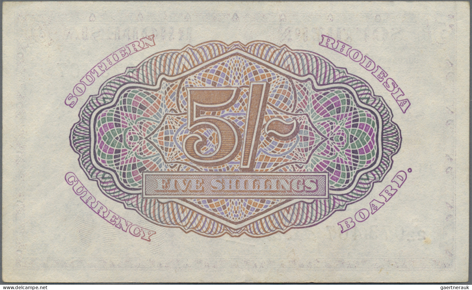 Southern Rhodesia: Southern Rhodesia Currency Board, 5 Shillings 1st February 19 - Rhodesien