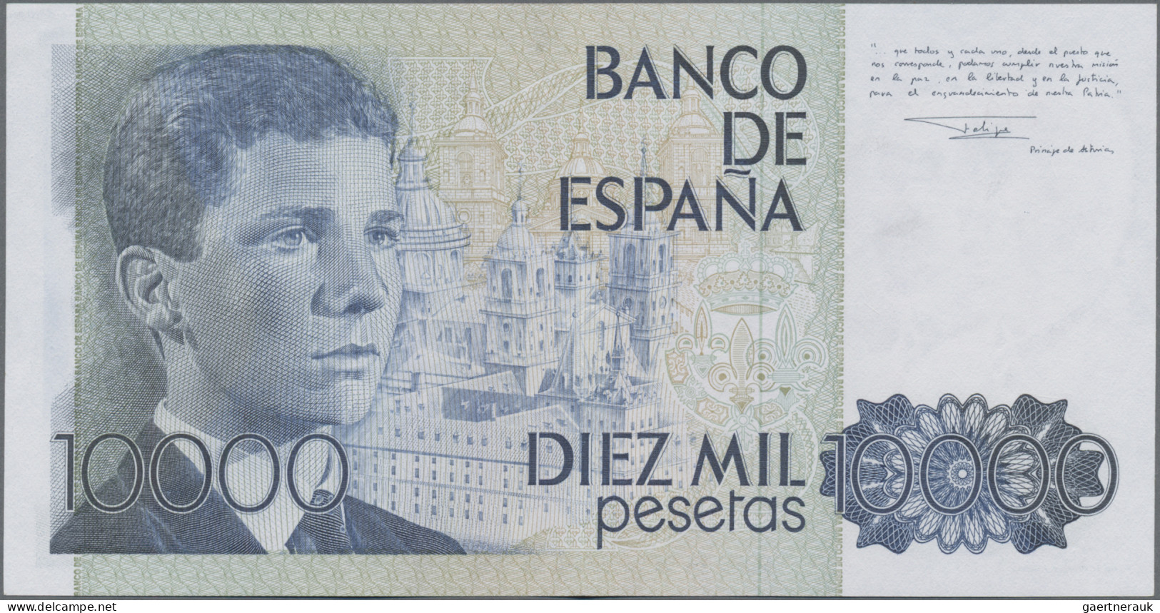 Spain: Banco De Espana, 10.000 Pesetas 1985, P.161, Soft Vertical Bend At Center - Otros & Sin Clasificación