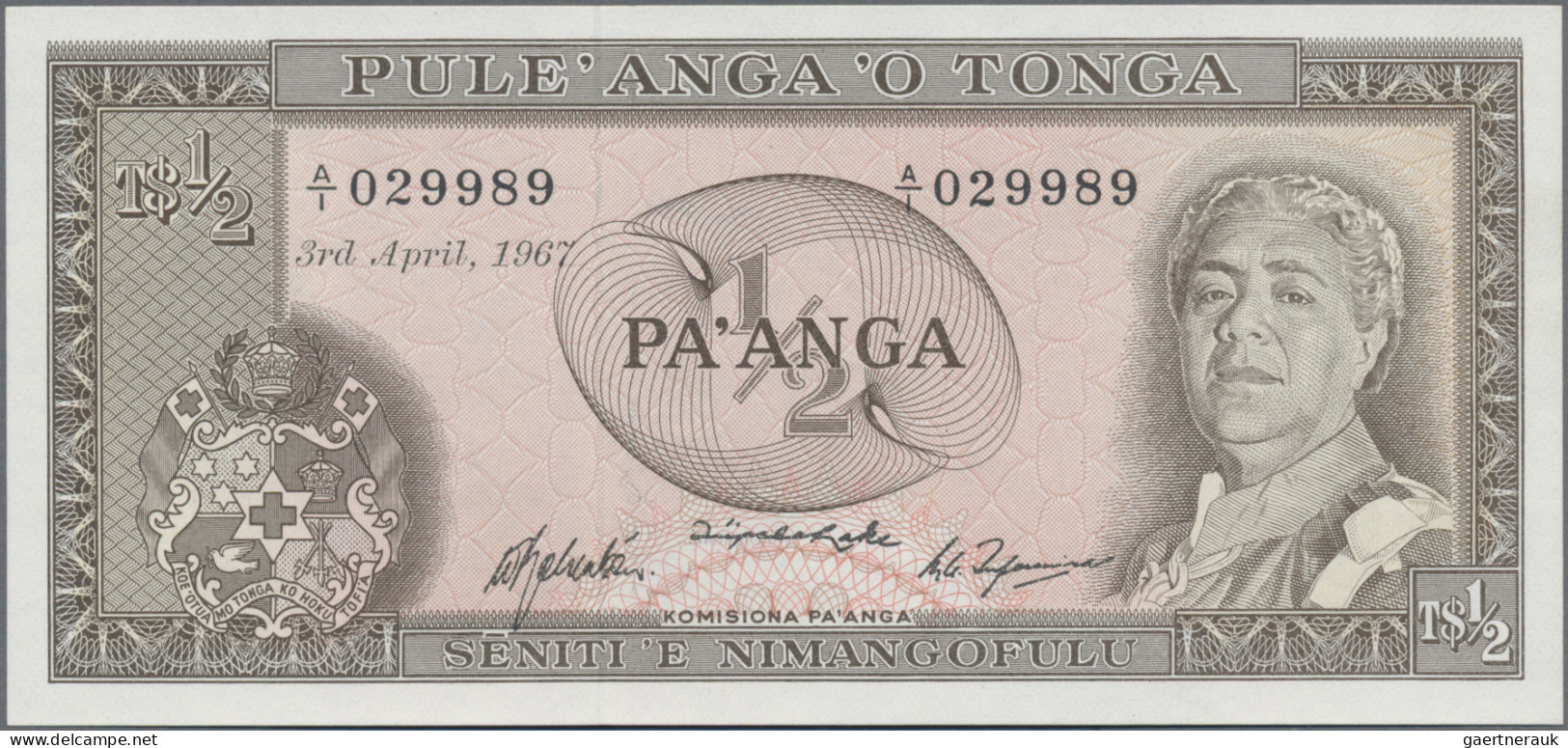 Tonga: Government Of Tonga, ½ Pa'anga, 3rd April 1967, P.13a In UNC Condition. - Tonga