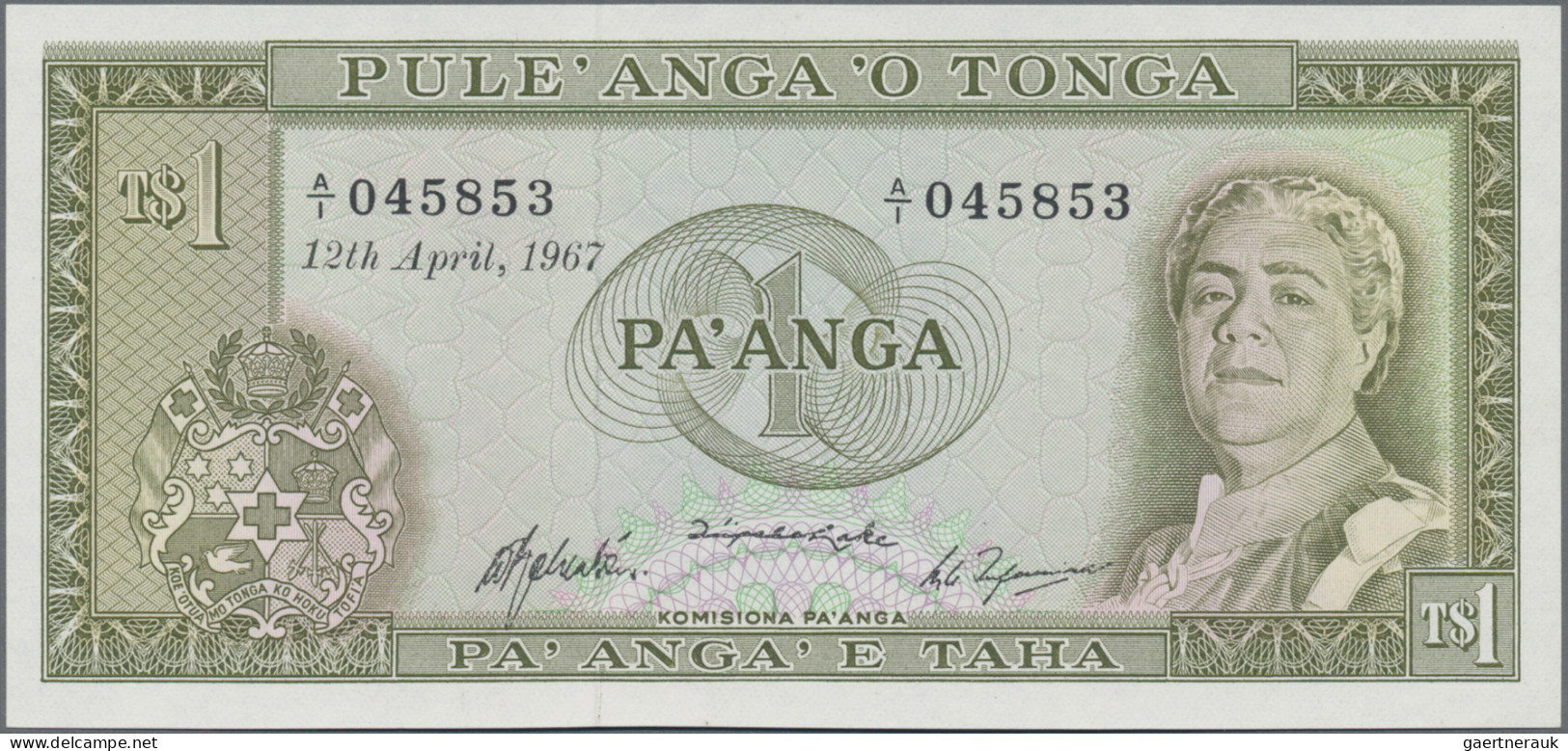Tonga: Government Of Tonga, 1 Pa'anga, 12th April 1967, P.14b In UNC Condition. - Tonga