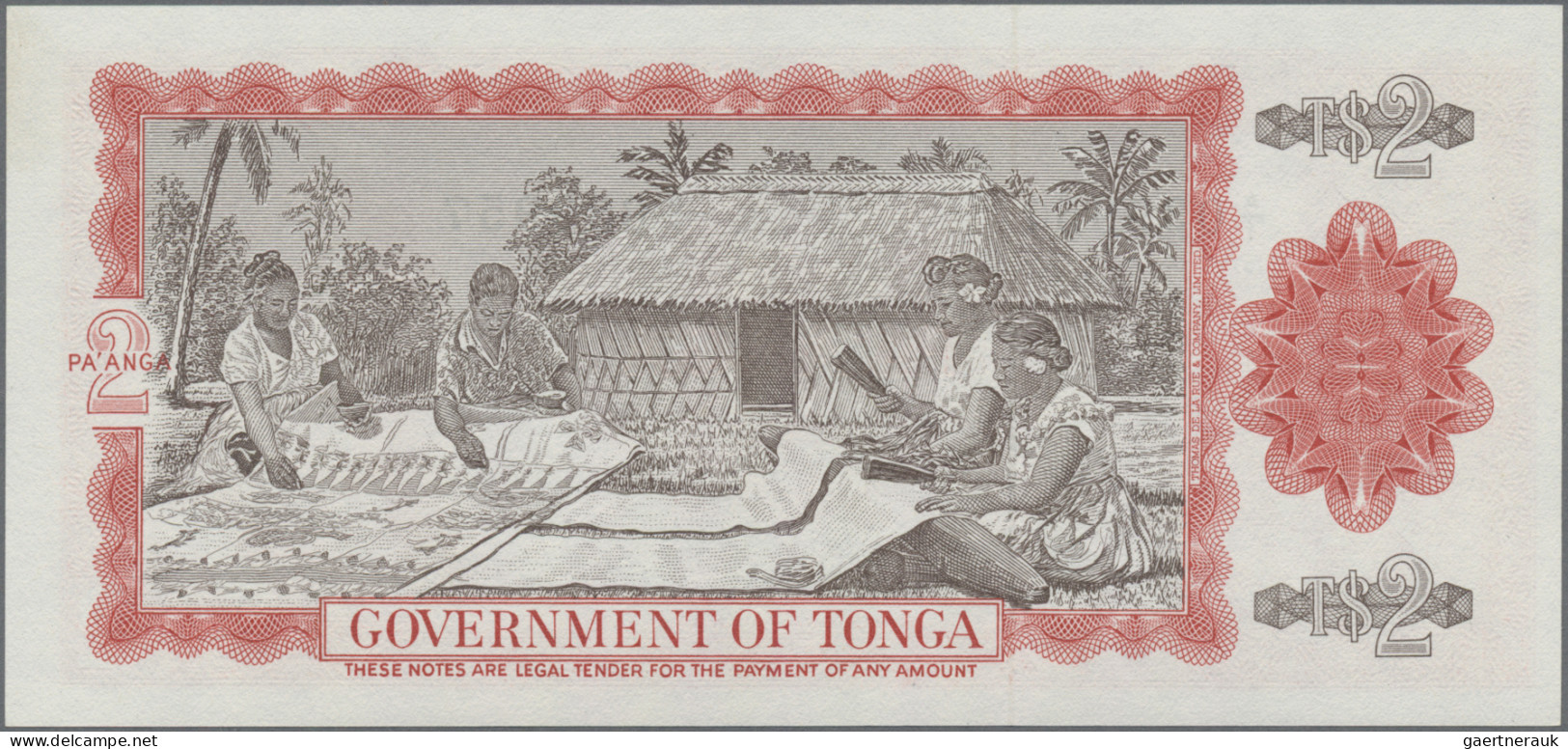 Tonga: Government Of Tonga, 2 Pa'anga, 3rd April 1967, P.15a In UNC Condition. - Tonga