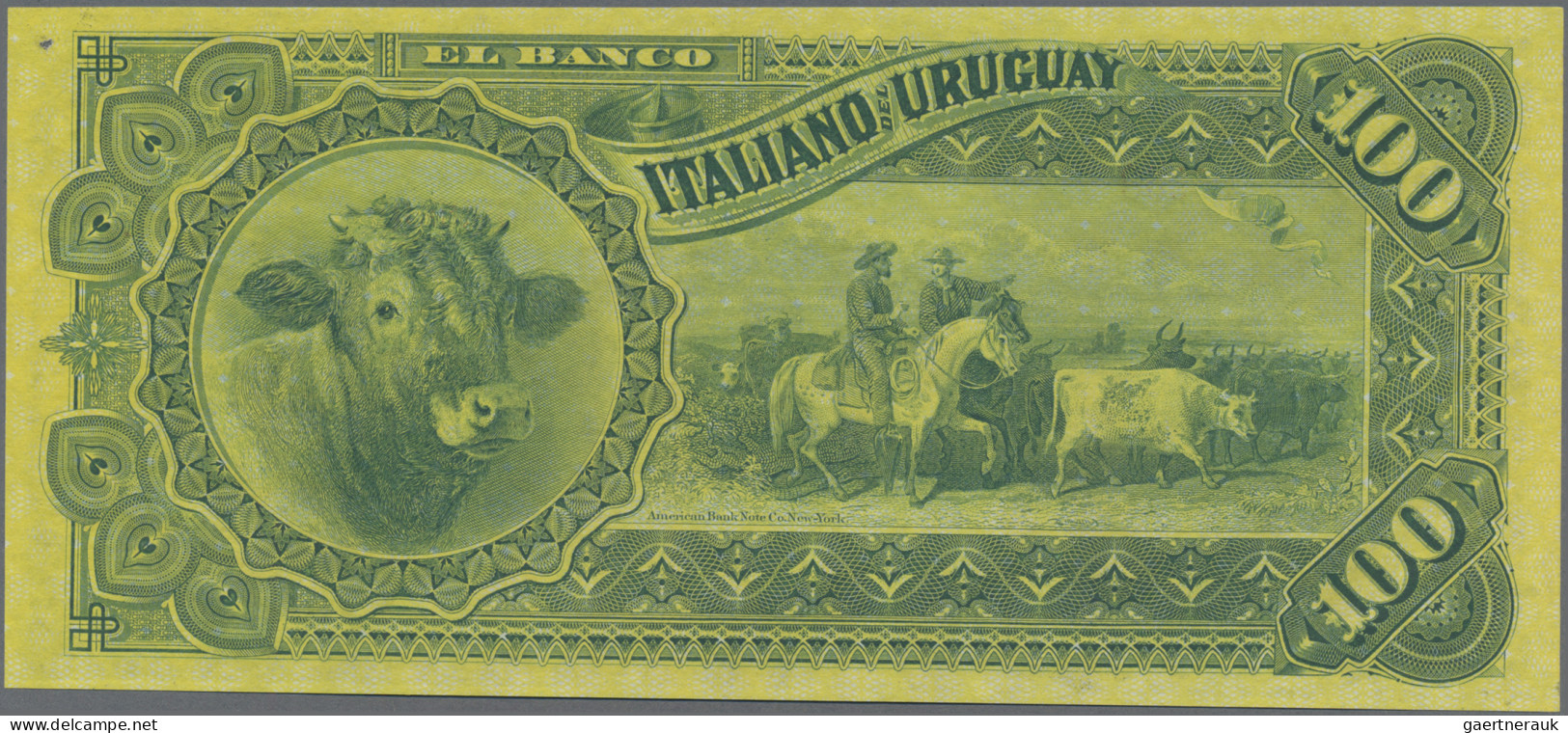 Uruguay: El Banco Italiano Del Uruguay, Pair With 10 Pesos 1887 REMAINDER (P.S21 - Uruguay