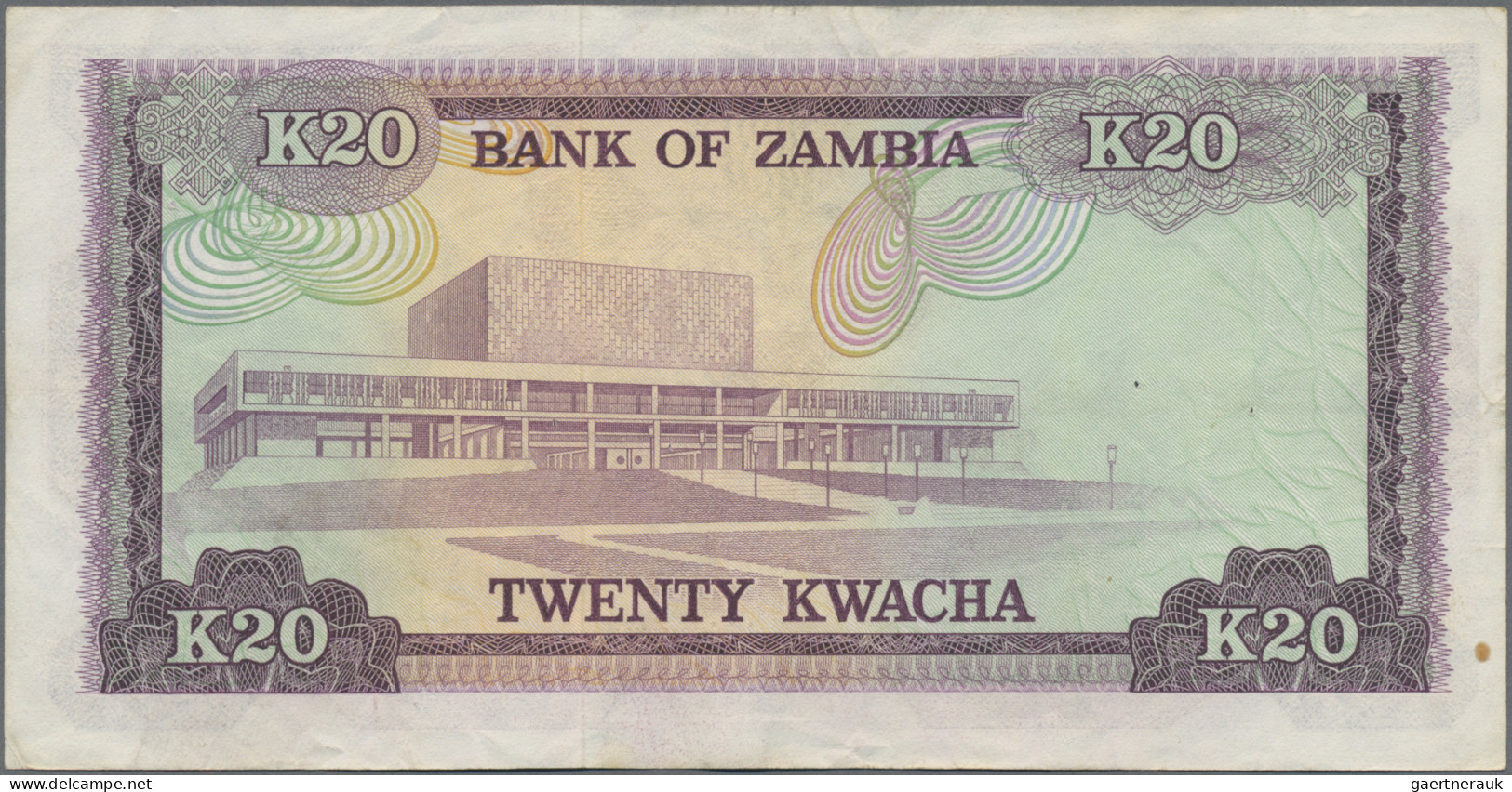 Zambia: Bank Of Zambia, 20 Kwacha ND(1974), P.18, Some Pinholes Left And Right C - Sambia