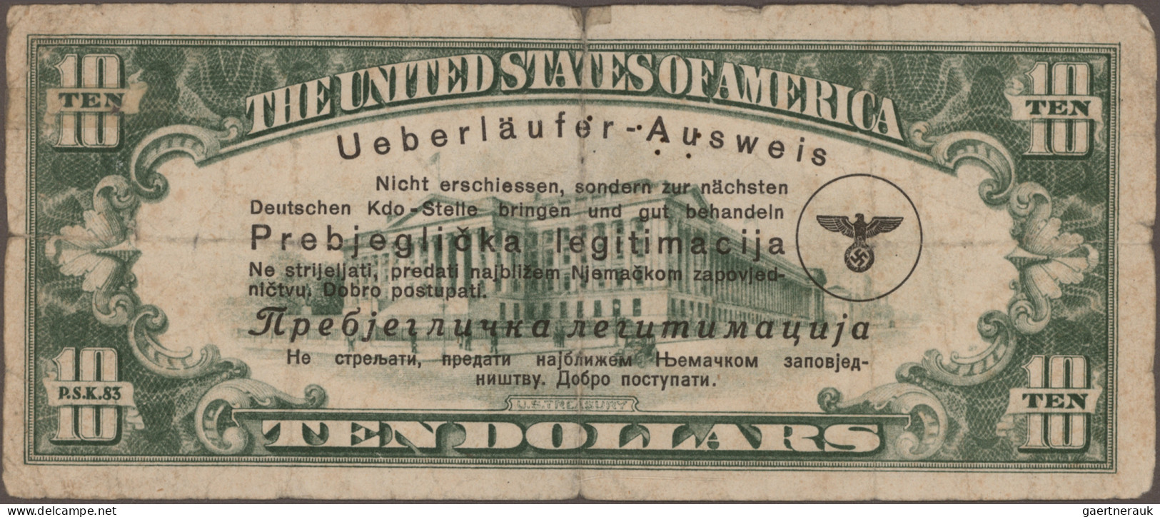 Worldwide: Small Lot With 18 Banknotes, Comprising For Example Bohemia 50 Kronen - Andere & Zonder Classificatie