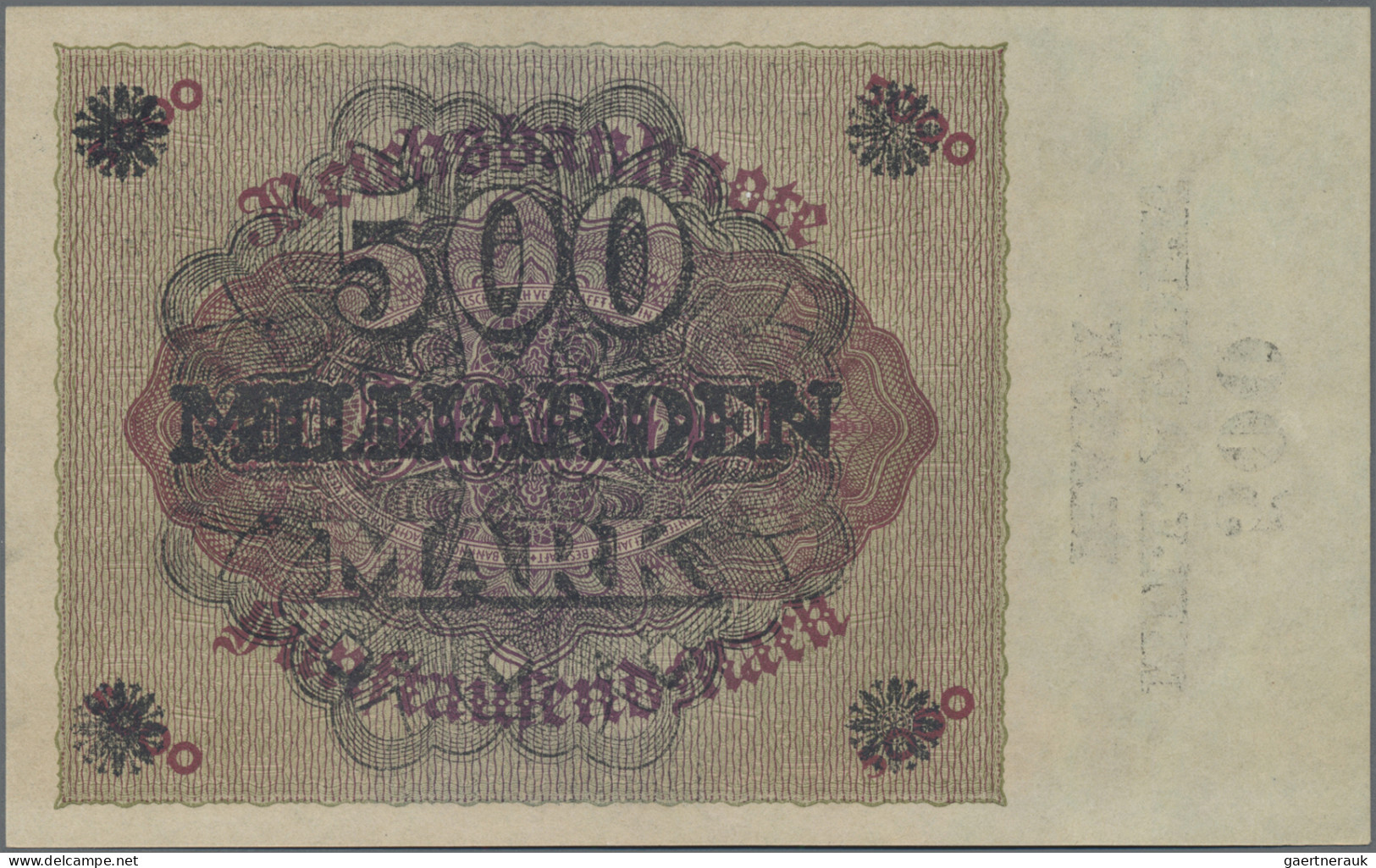 Deutschland - Deutsches Reich Bis 1945: Lot Mit 3 Banknoten 500 Milliarden Mark - Sonstige & Ohne Zuordnung