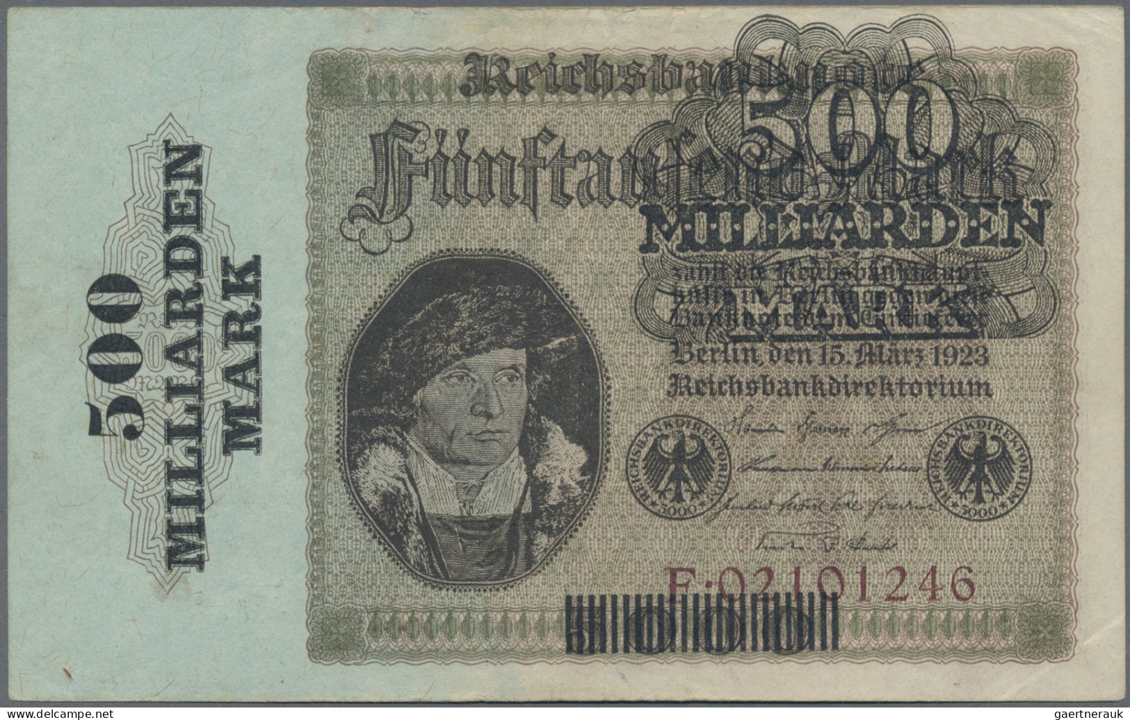 Deutschland - Deutsches Reich Bis 1945: Lot Mit 3 Banknoten 500 Milliarden Mark - Other & Unclassified