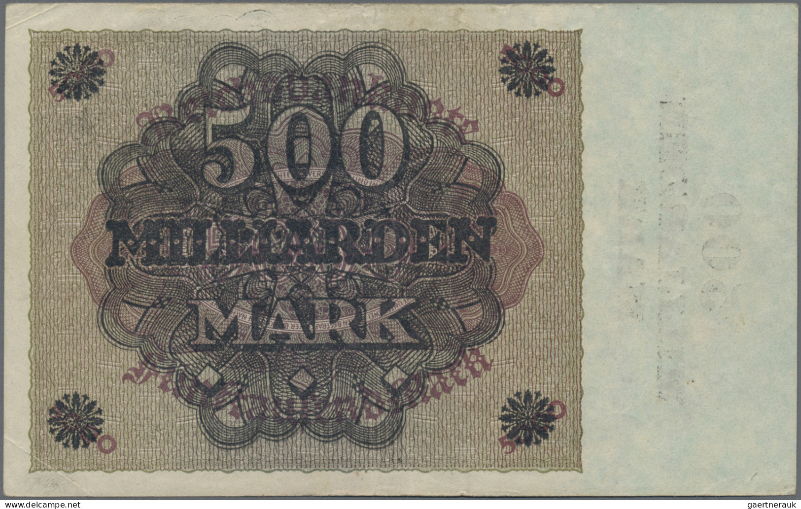 Deutschland - Deutsches Reich Bis 1945: Lot Mit 3 Banknoten 500 Milliarden Mark - Sonstige & Ohne Zuordnung