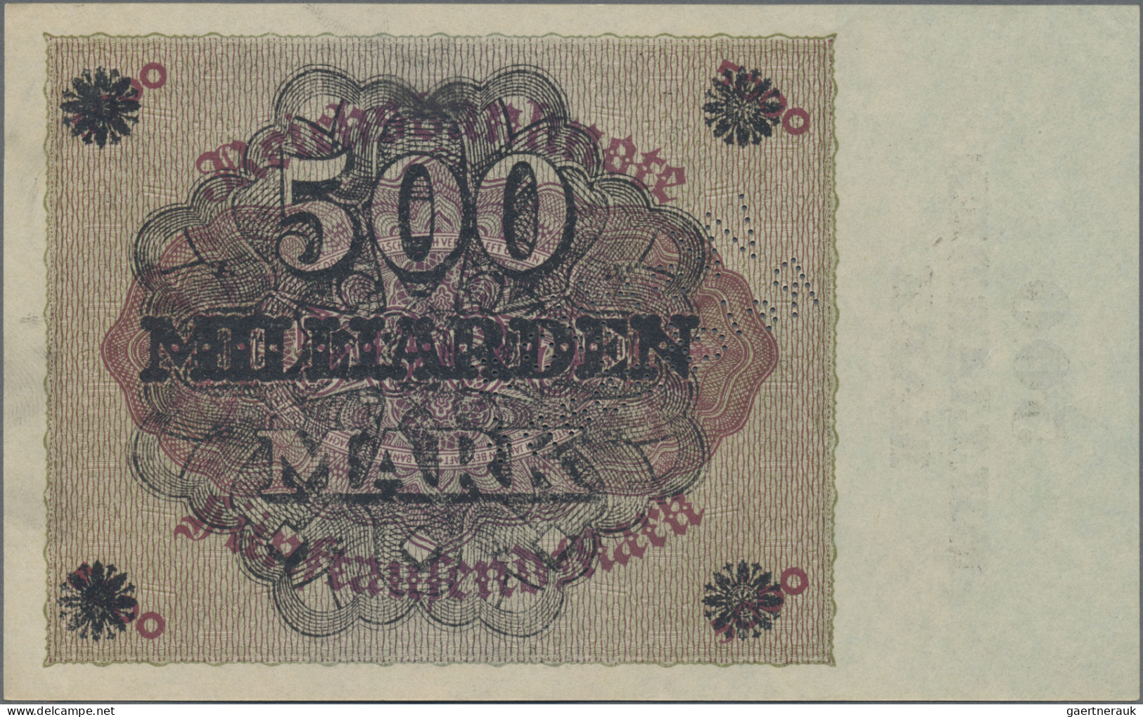 Deutschland - Deutsches Reich Bis 1945: Reichsbanknote 500 Milliarden Mark 1923, - Autres & Non Classés