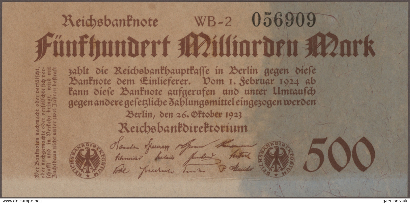 Deutschland - Deutsches Reich bis 1945: Riesiges Konvolut mit 669 Banknoten der