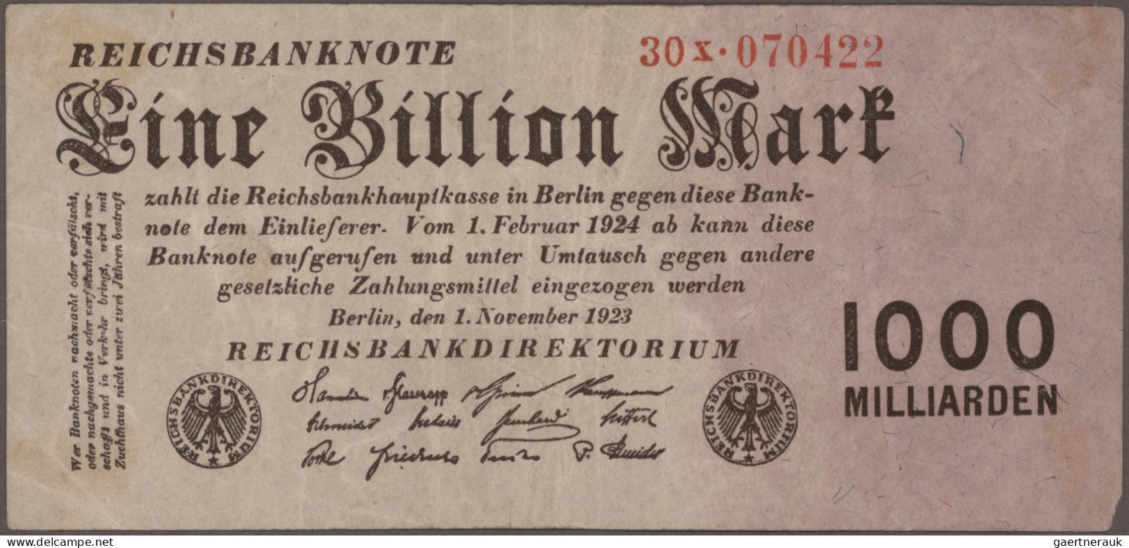 Deutschland - Deutsches Reich bis 1945: Riesiges Konvolut mit 669 Banknoten der