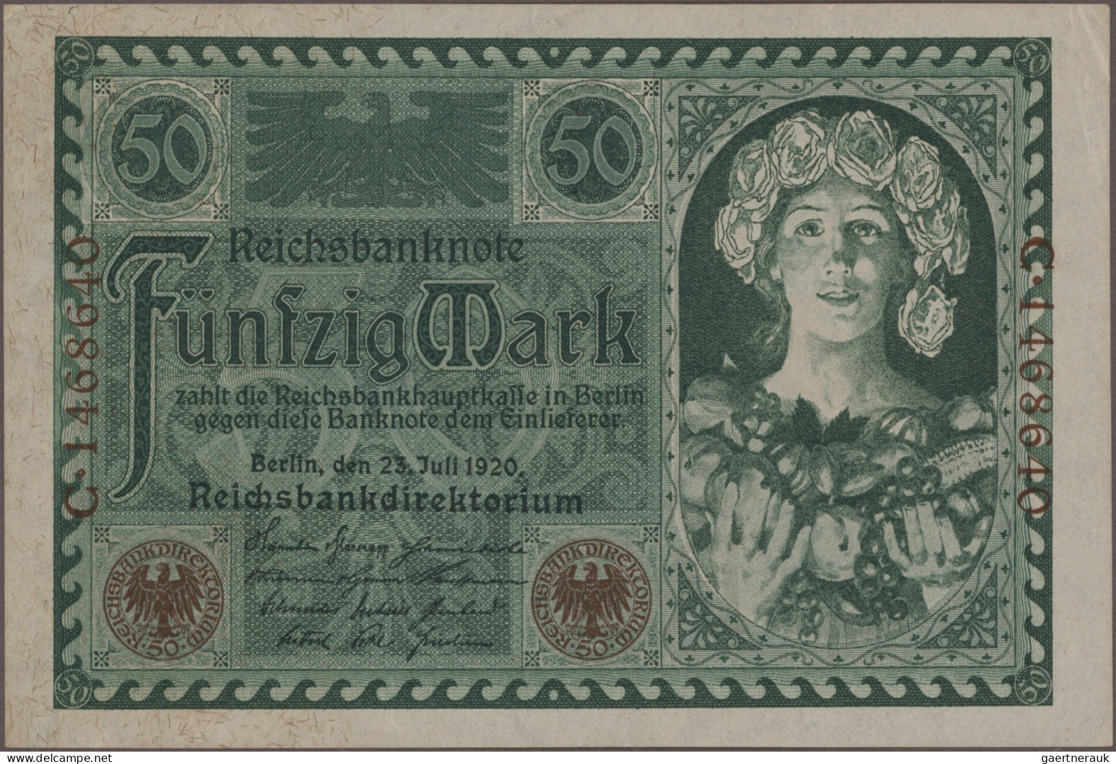 Deutschland - Deutsches Reich Bis 1945: Großes Konvolut Mit 392 Banknoten Der In - Altri & Non Classificati