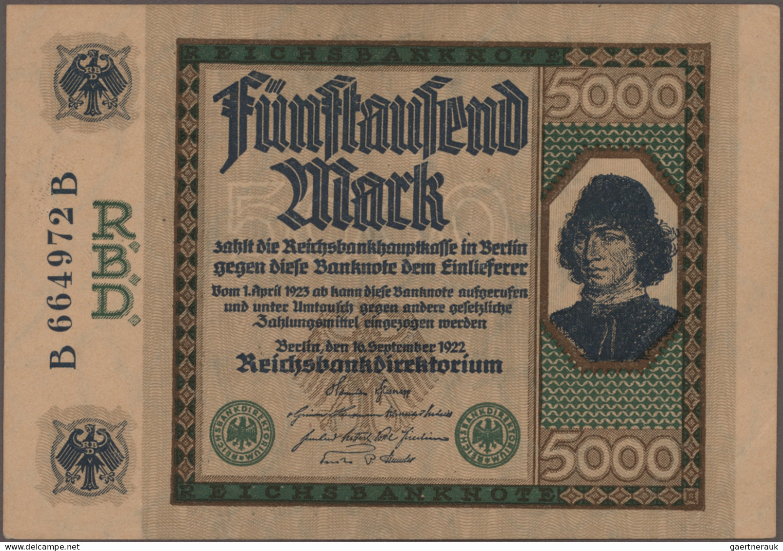 Deutschland - Deutsches Reich bis 1945: Großes Konvolut mit 392 Banknoten der In