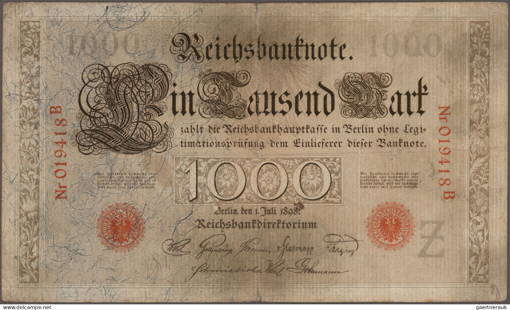 Deutschland - Deutsches Reich Bis 1945: Konvolut Mit 198 Banknoten Kaiserreich, - Otros & Sin Clasificación