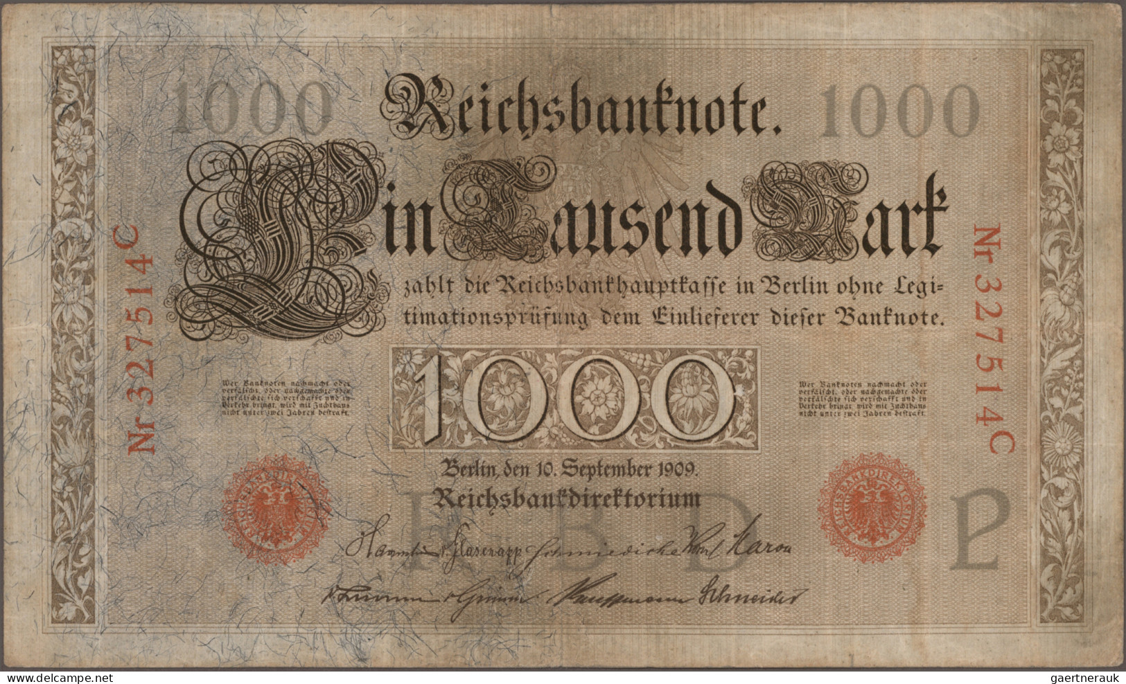 Deutschland - Deutsches Reich bis 1945: Konvolut mit 198 Banknoten Kaiserreich,